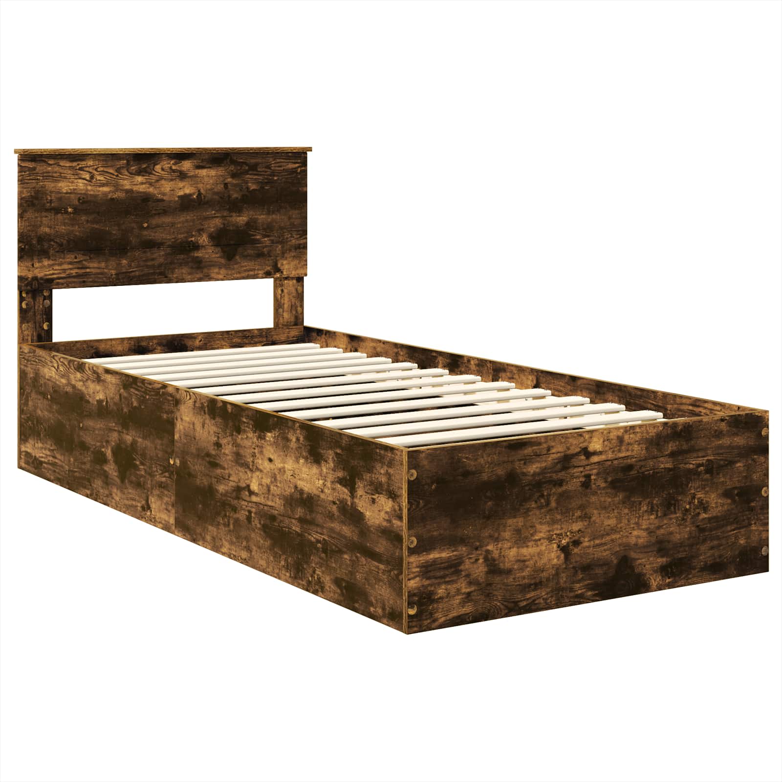 Cadre de lit Chêne fumé 120 x 200 cm Bois d'ingénierie - XIOS