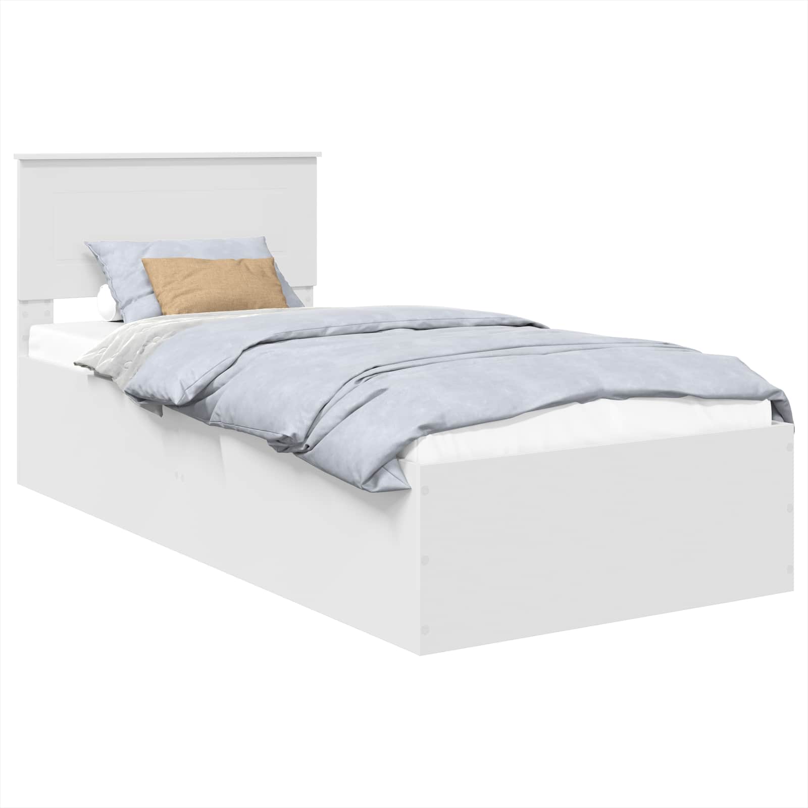 Cadre de lit Blanc 75 x 190 cm Bois d'ingénierie - XIOS
