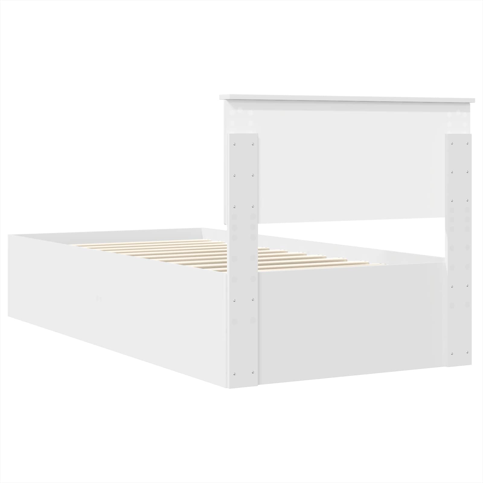 Cadre de lit Blanc 75 x 190 cm Bois d'ingénierie - XIOS