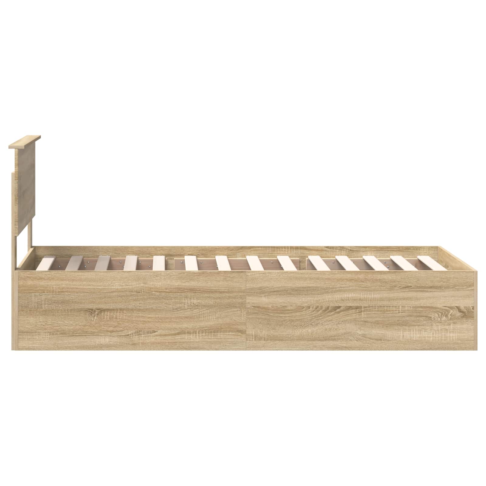 Cadre de lit Chêne Sonoma 75 x 190 cm Bois d'ingénierie - XIOS