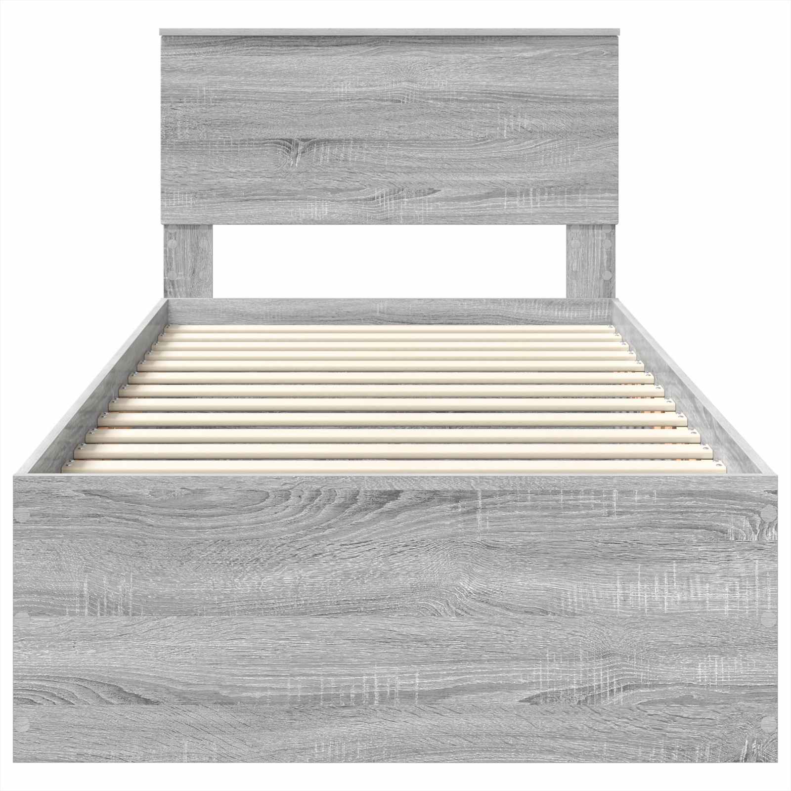 Cadre de lit Gris Sonoma 75 x 190 cm Bois d'ingénierie - XIOS