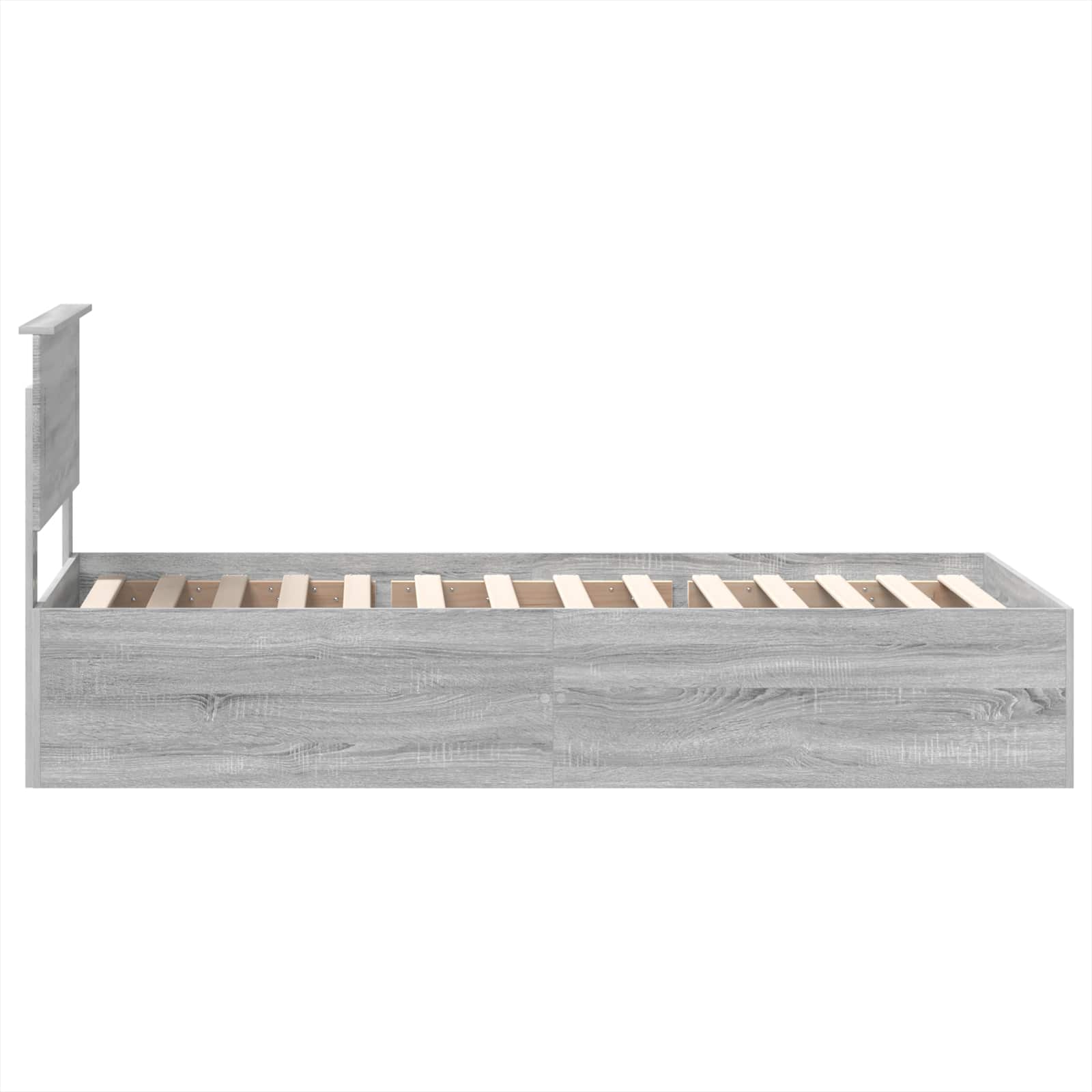 Cadre de lit Gris Sonoma 75 x 190 cm Bois d'ingénierie - XIOS