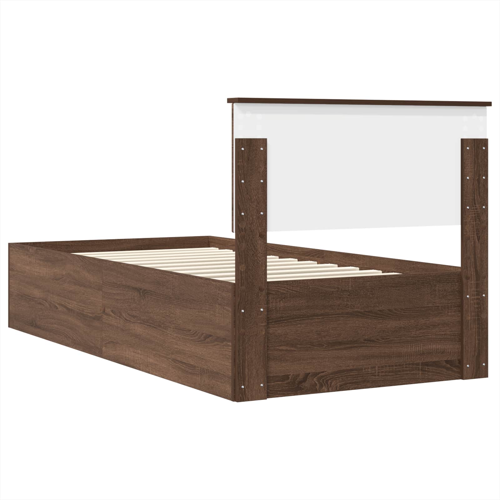 Cadre de lit Chêne brun 75 x 190 cm Bois d'ingénierie - XIOS