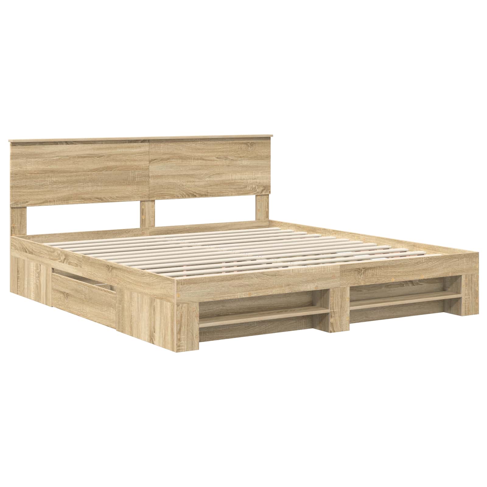 Cadre de lit Chêne Sonoma 200 x 200 cm Bois d'ingénierie - XIOS