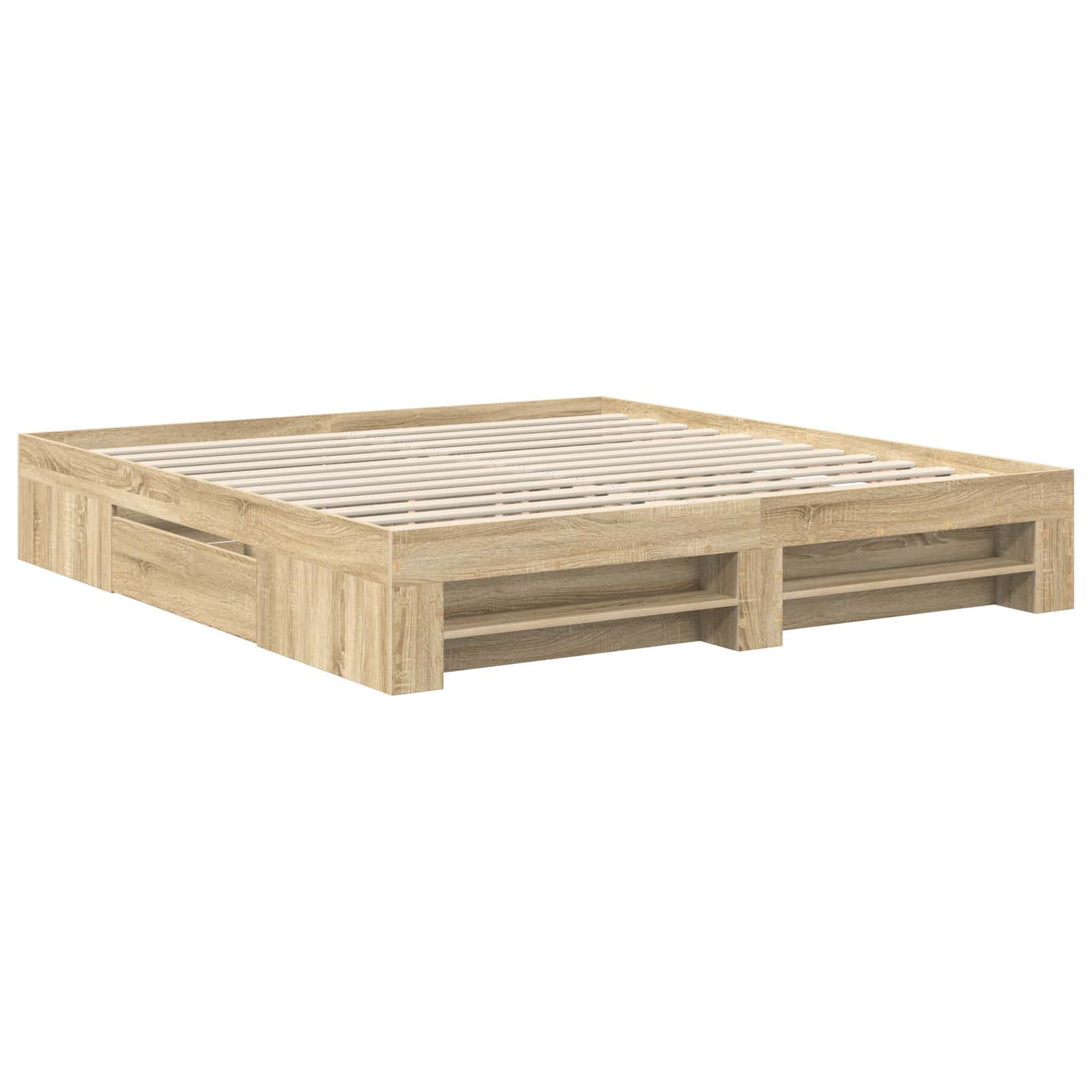 Cadre de lit Chêne Sonoma 200 x 200 cm Bois d'ingénierie - XIOS