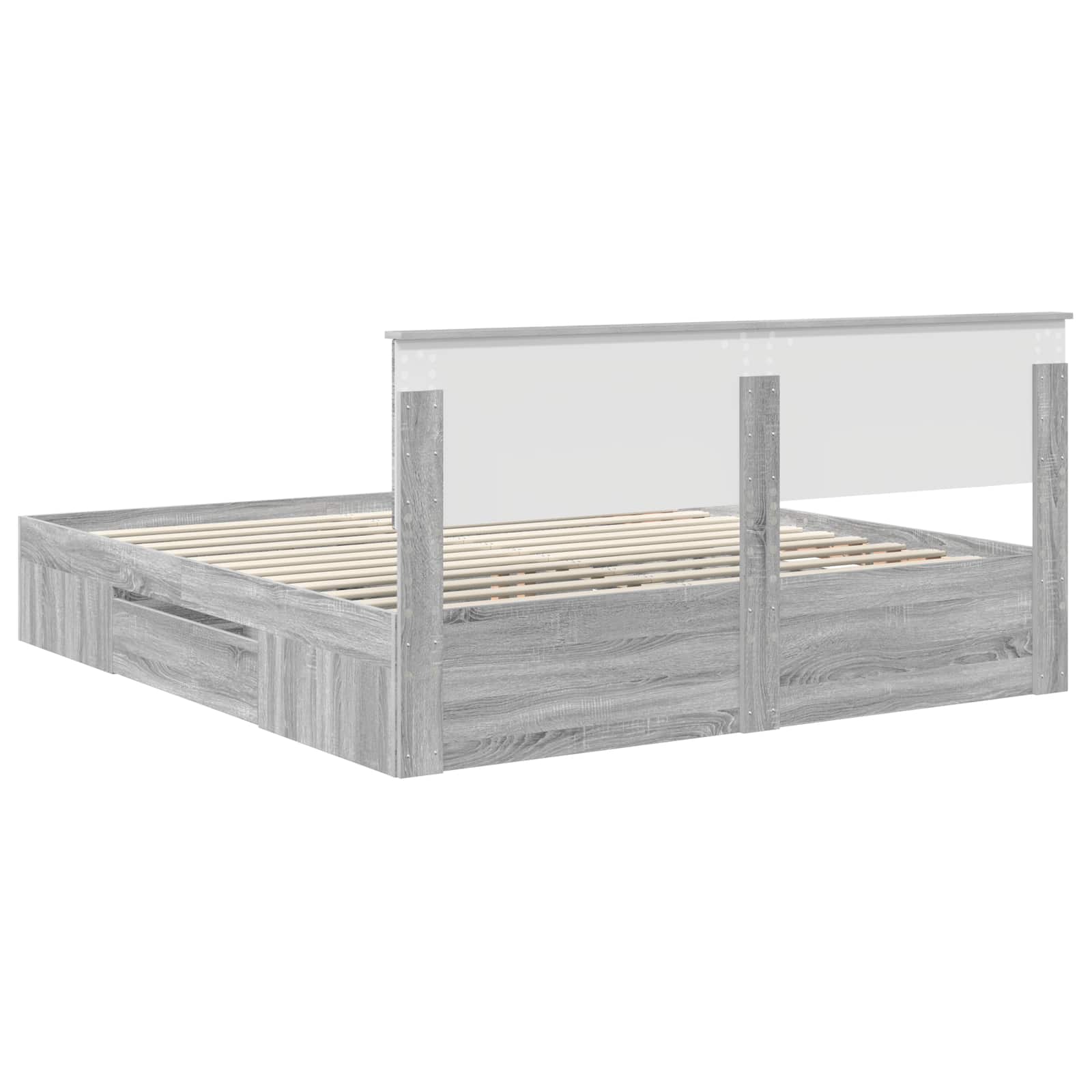 Cadre de lit Gris Sonoma 180 x 200 cm Bois d'ingénierie - XIOS