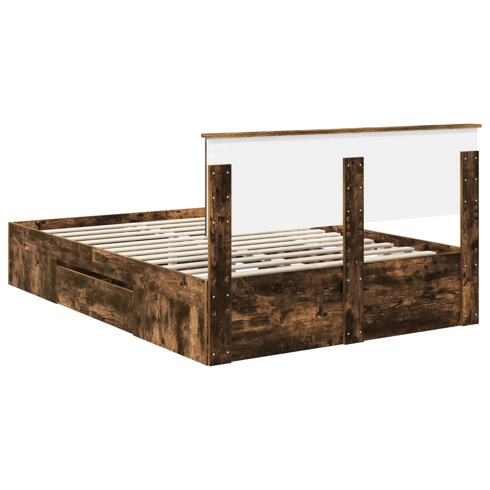 Cadre de lit Chêne fumé 140 x 200 cm Bois d'ingénierie - XIOS