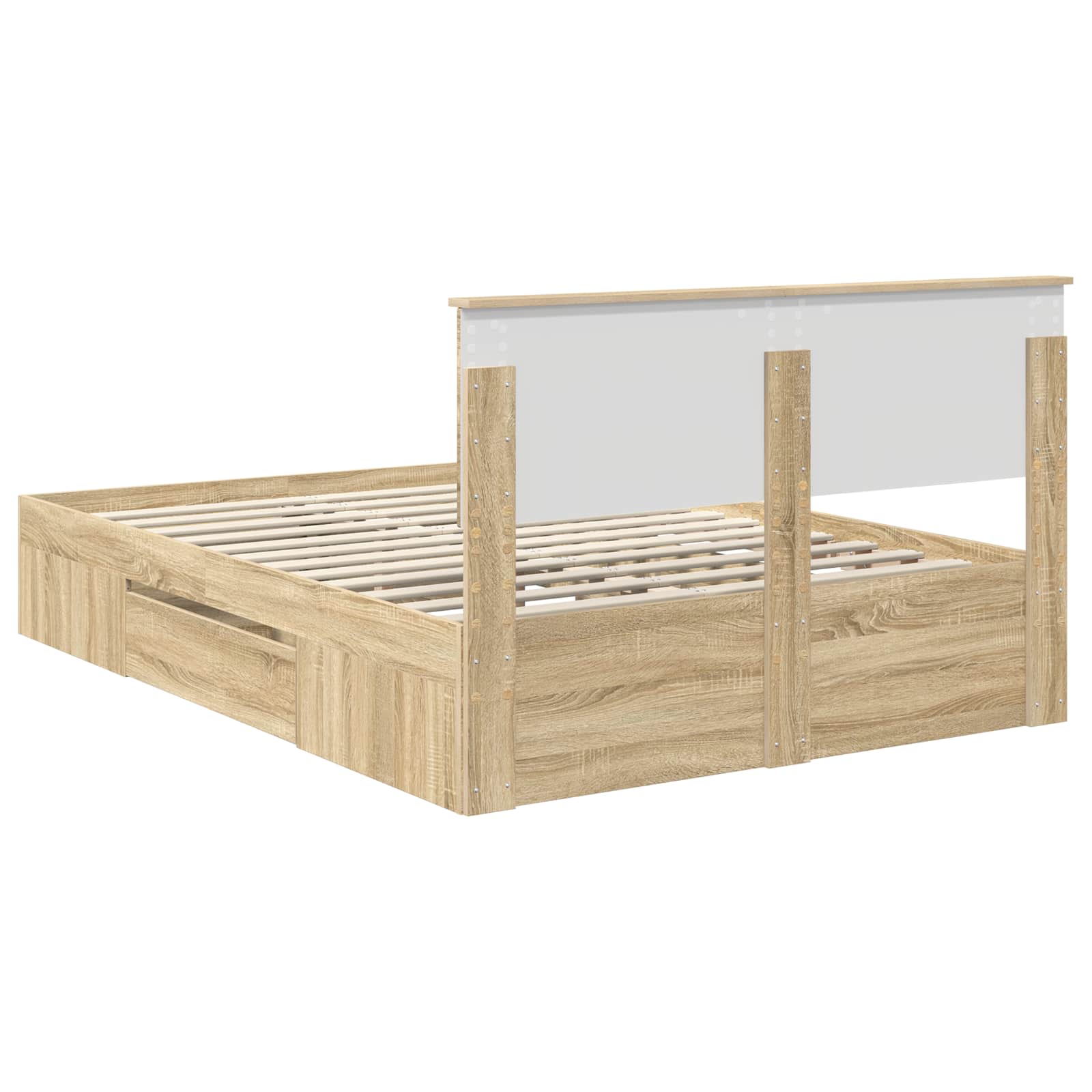 Cadre de lit Chêne Sonoma 140 x 200 cm Bois d'ingénierie - XIOS