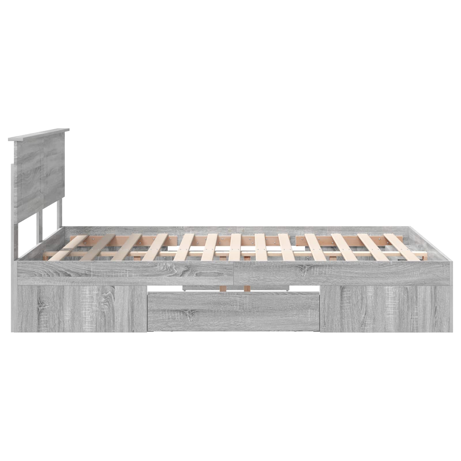 Cadre de lit Gris Sonoma 140 x 200 cm Bois d'ingénierie - XIOS