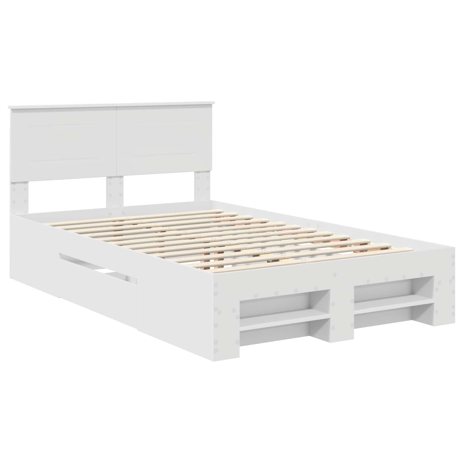 Cadre de lit Blanc 137 x 203 cm Bois d'ingénierie - XIOS