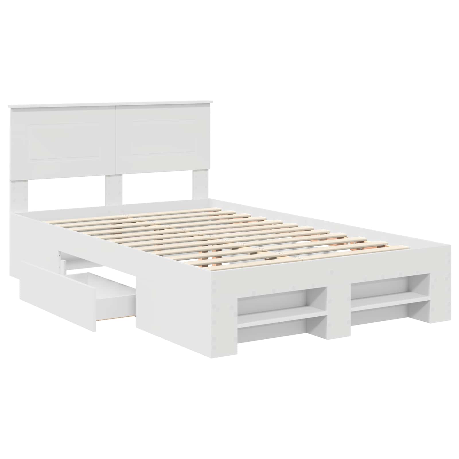 Cadre de lit Blanc 137 x 203 cm Bois d'ingénierie - XIOS
