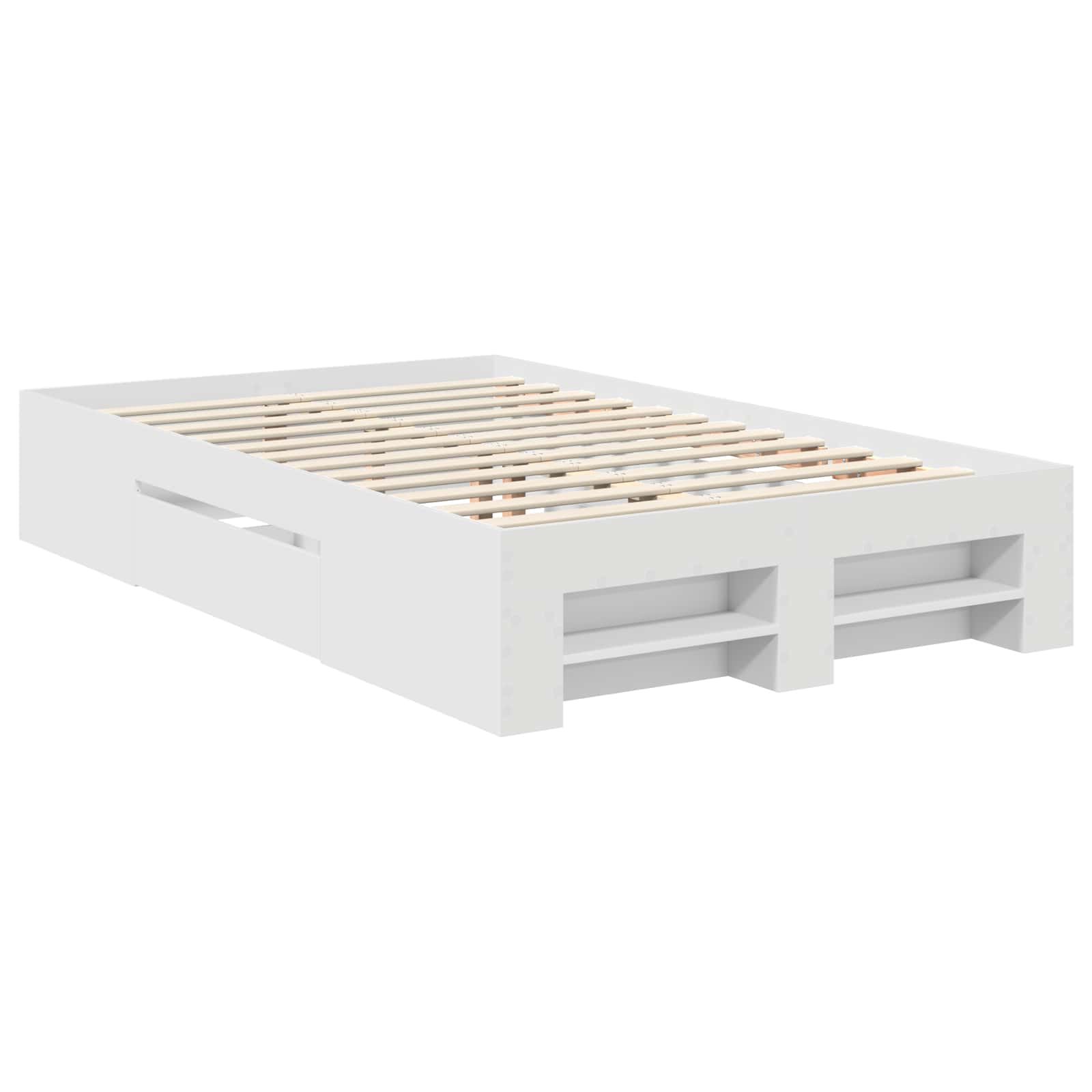 Cadre de lit Blanc 137 x 203 cm Bois d'ingénierie - XIOS