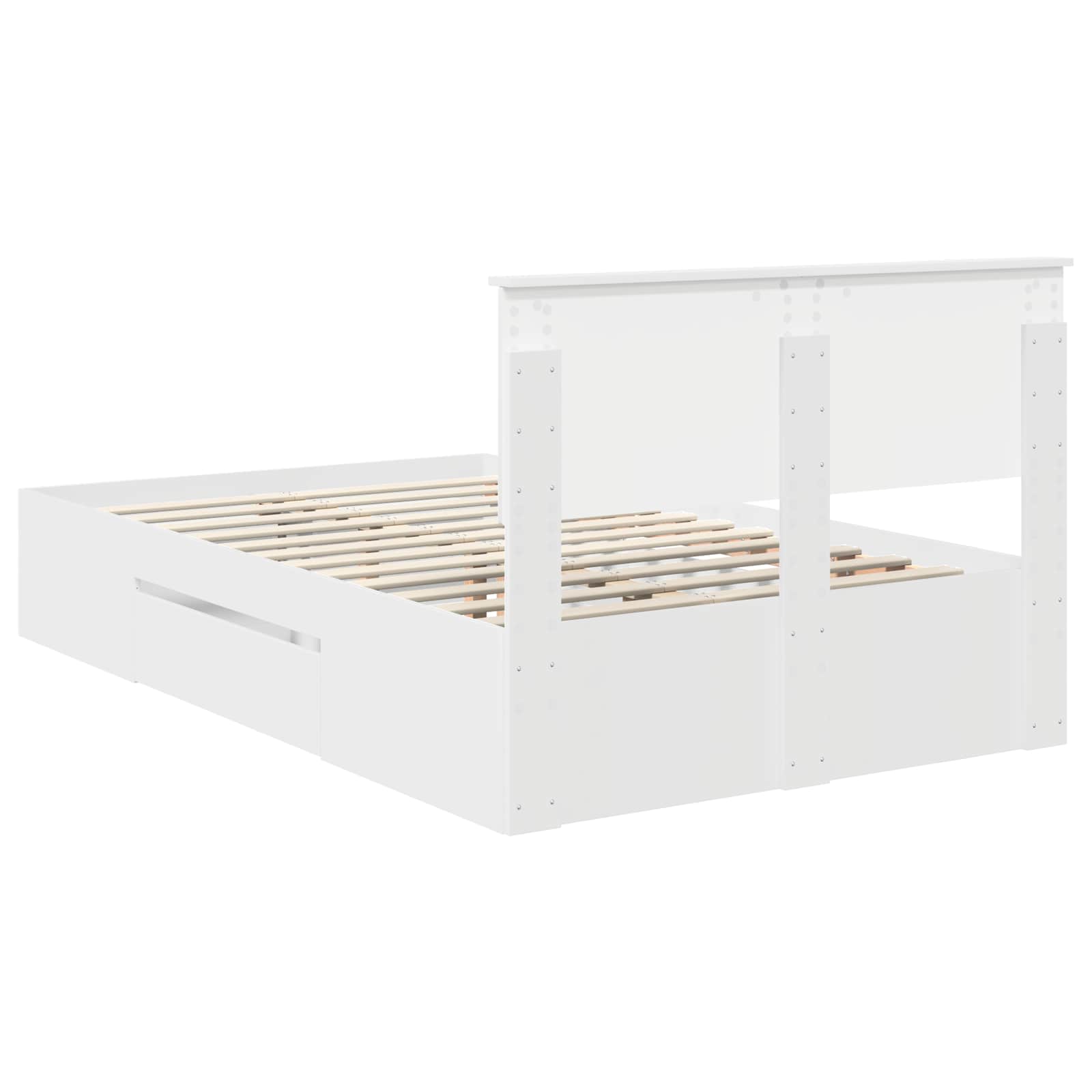 Cadre de lit Blanc 137 x 203 cm Bois d'ingénierie - XIOS