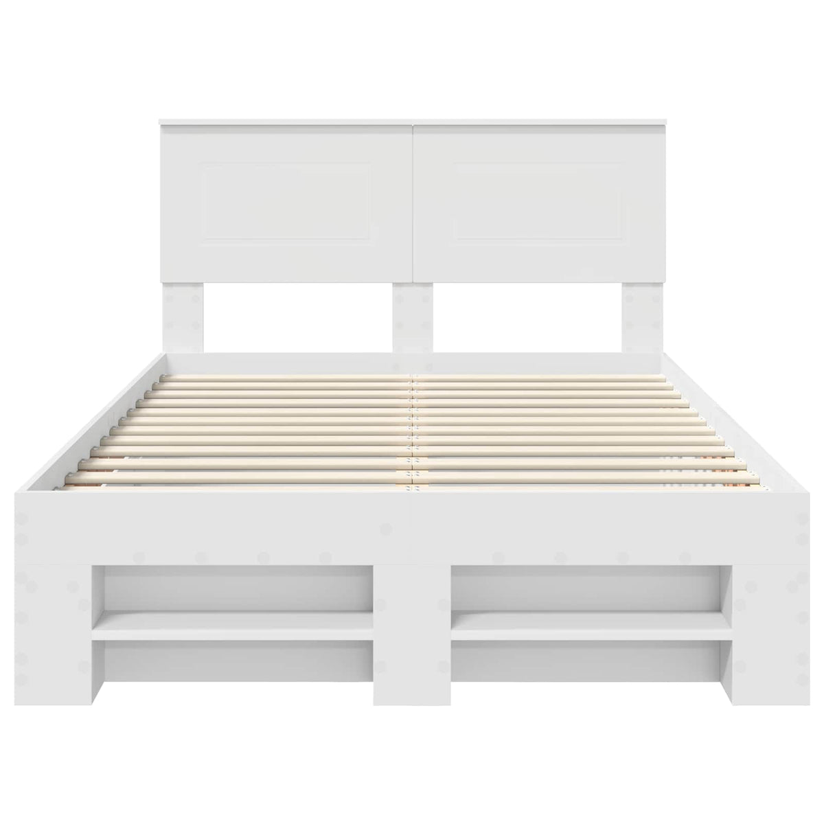 Cadre de lit Blanc 135 x 190 cm Bois d'ingénierie