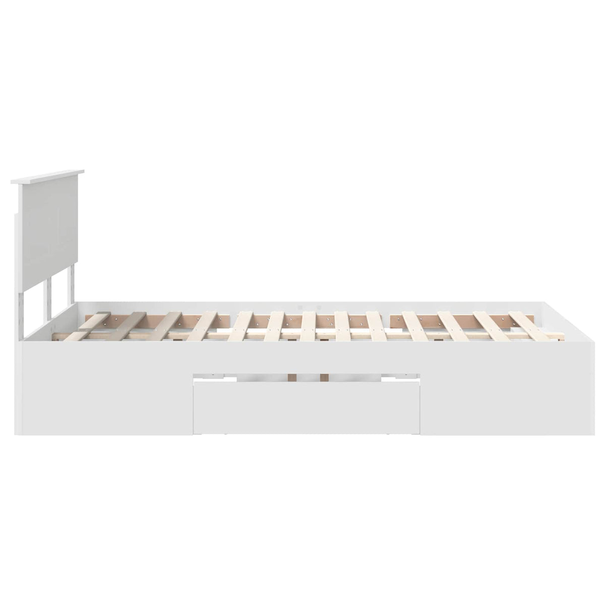 Cadre de lit Blanc 135 x 190 cm Bois d'ingénierie