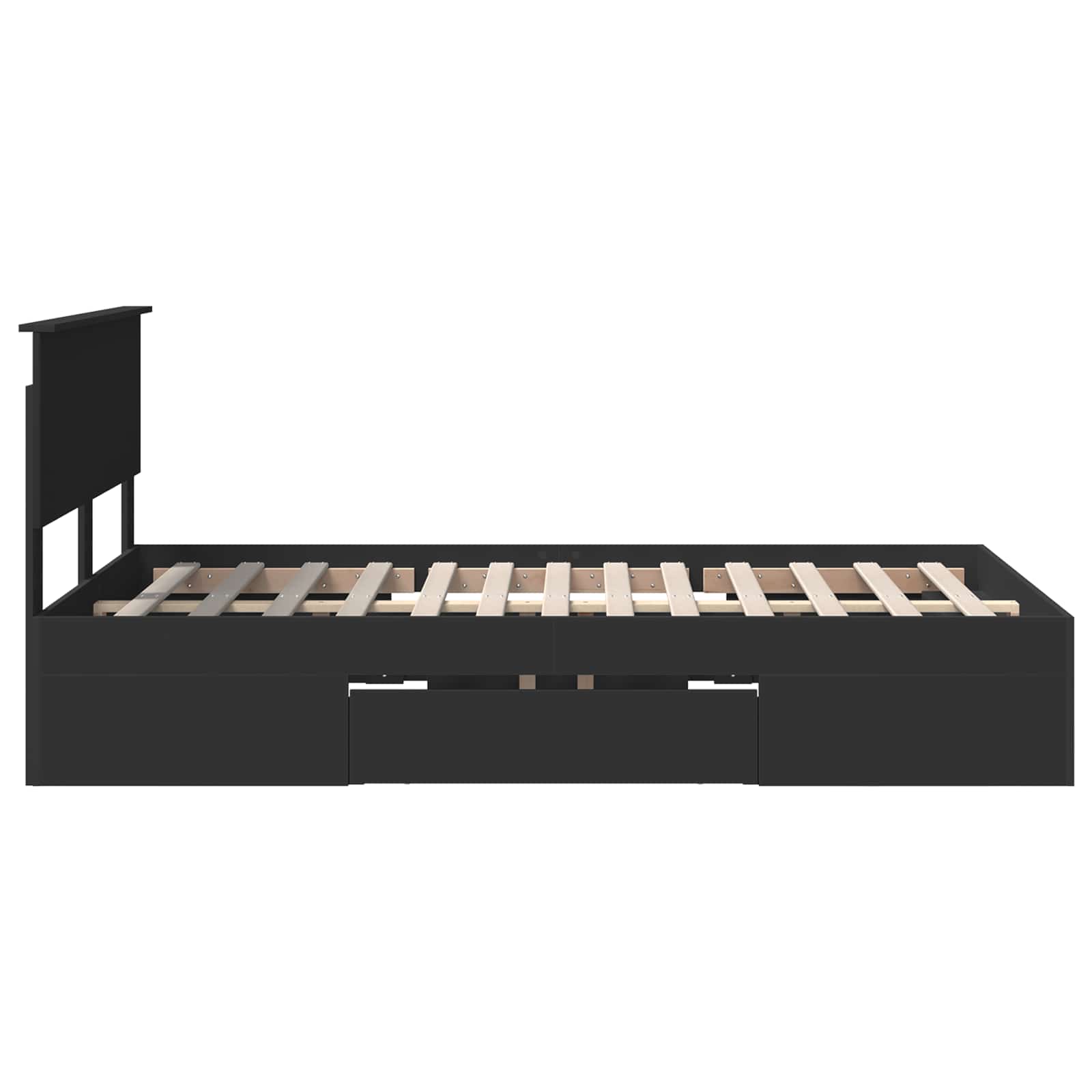 Cadre de lit Noir 137 x 203 cm Bois d'ingénierie - XIOS