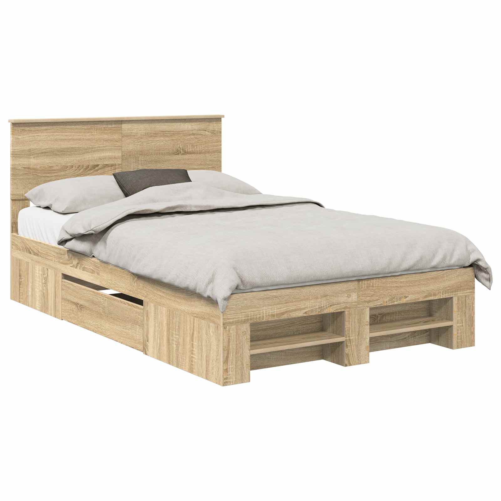 Cadre de lit Chêne Sonoma 137 x 203 cm Bois d'ingénierie - XIOS