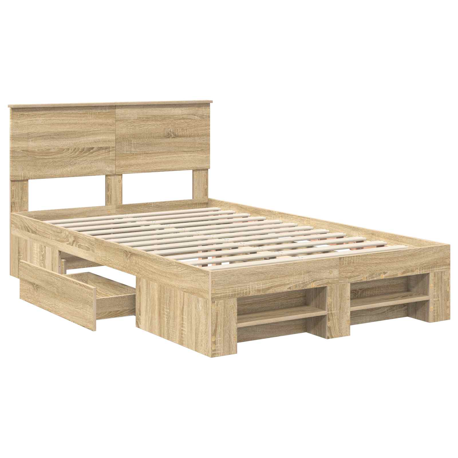 Cadre de lit Chêne Sonoma 137 x 203 cm Bois d'ingénierie - XIOS