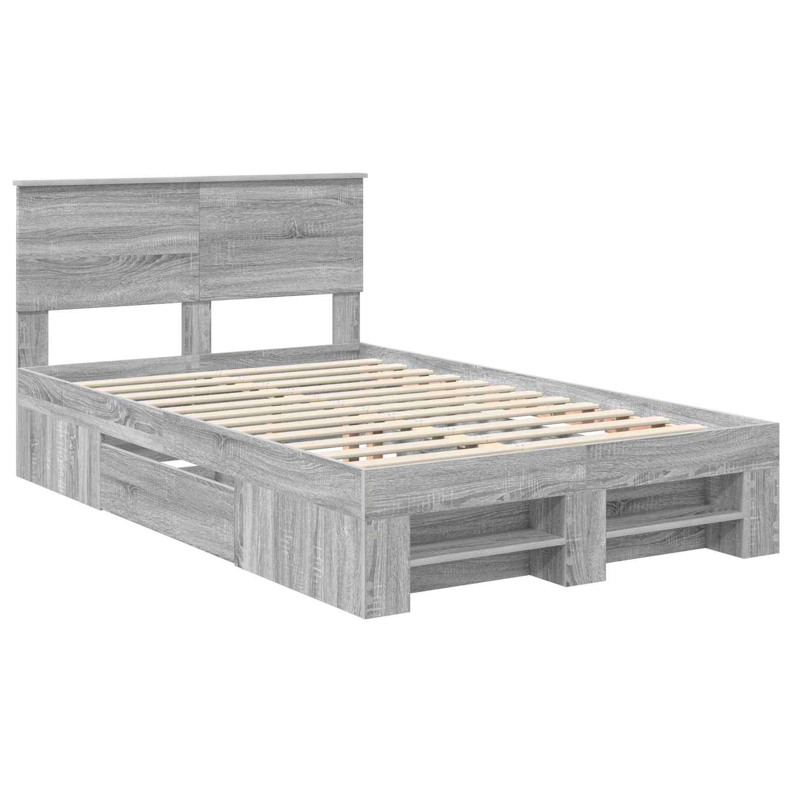 Cadre de lit Gris Sonoma 120 x 200 cm Bois d'ingénierie - XIOS