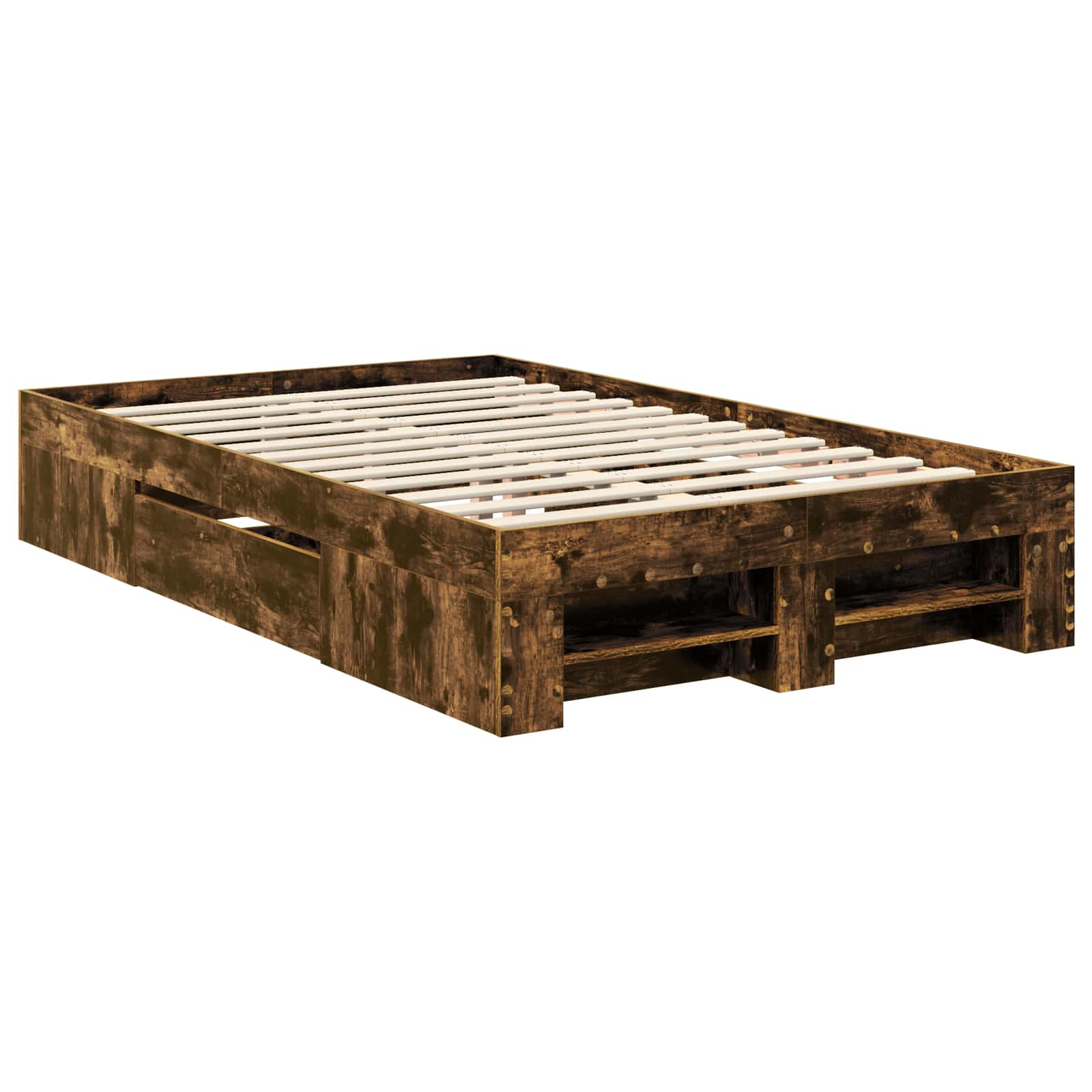 Cadre de lit Chêne fumé 120 x 200 cm Bois d'ingénierie - XIOS