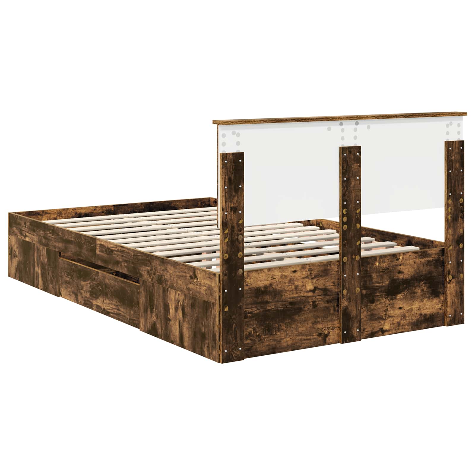 Cadre de lit Chêne fumé 120 x 200 cm Bois d'ingénierie - XIOS