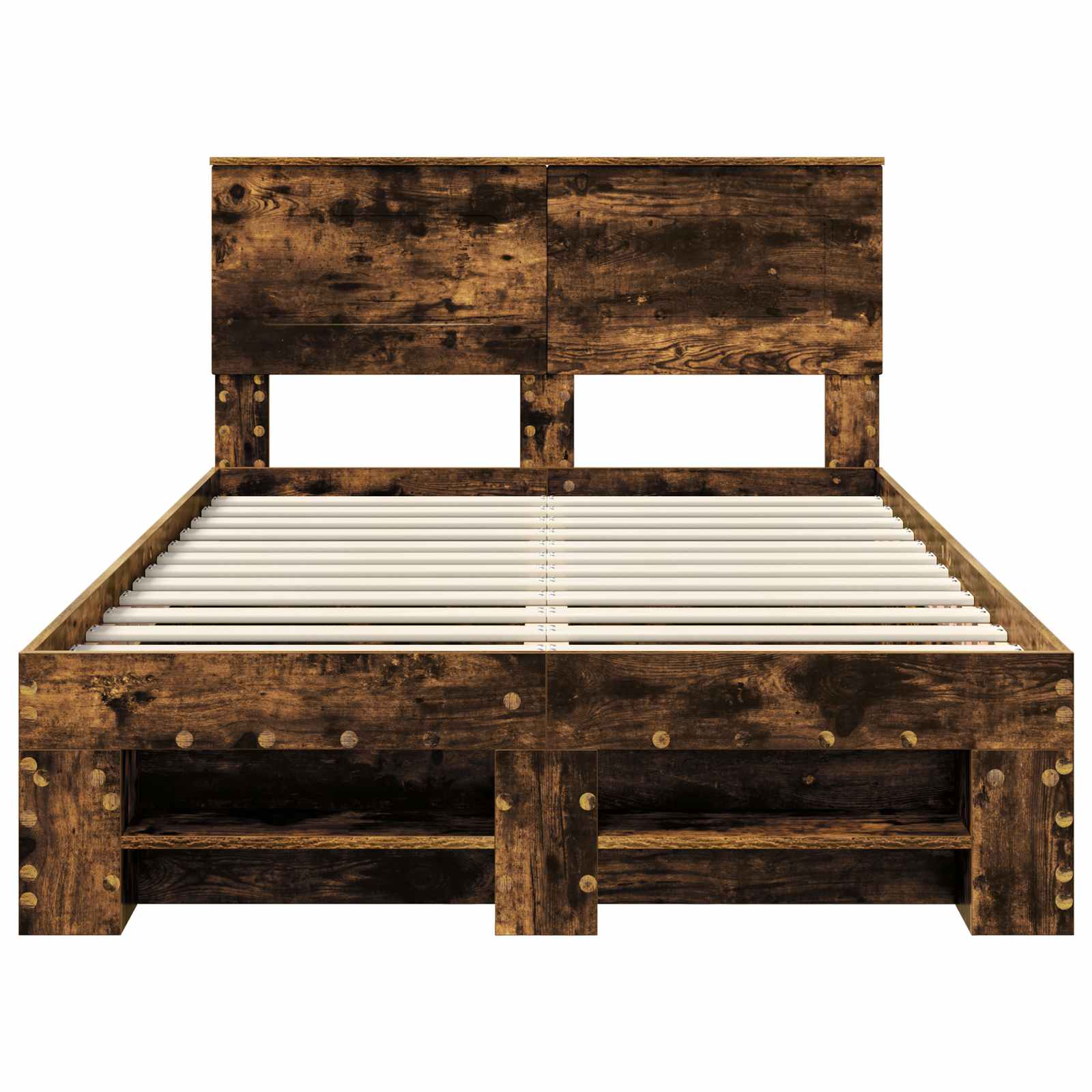 Cadre de lit Chêne fumé 120 x 200 cm Bois d'ingénierie - XIOS