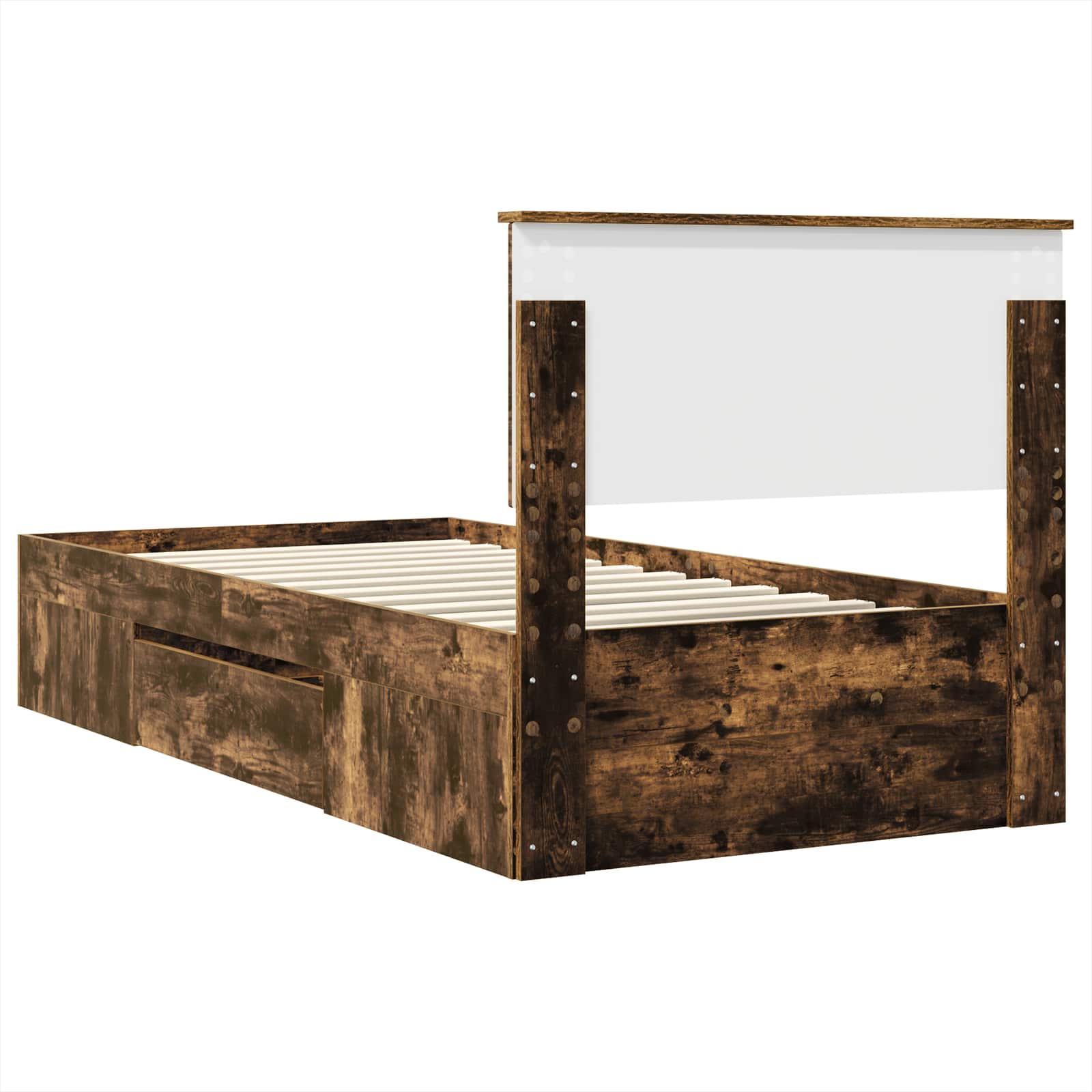Cadre de lit Chêne fumé 100 x 200 m Bois d'ingénierie - XIOS