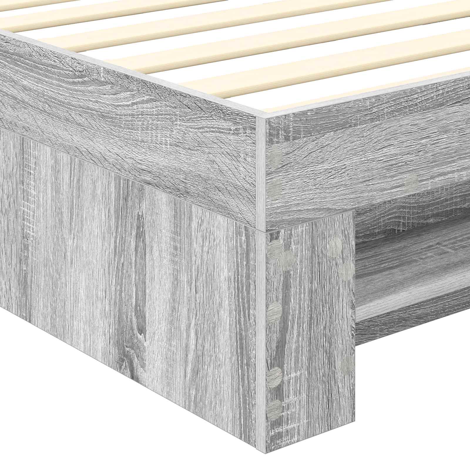 Cadre de lit Gris Sonoma 100 x 200 m Bois d'ingénierie - XIOS