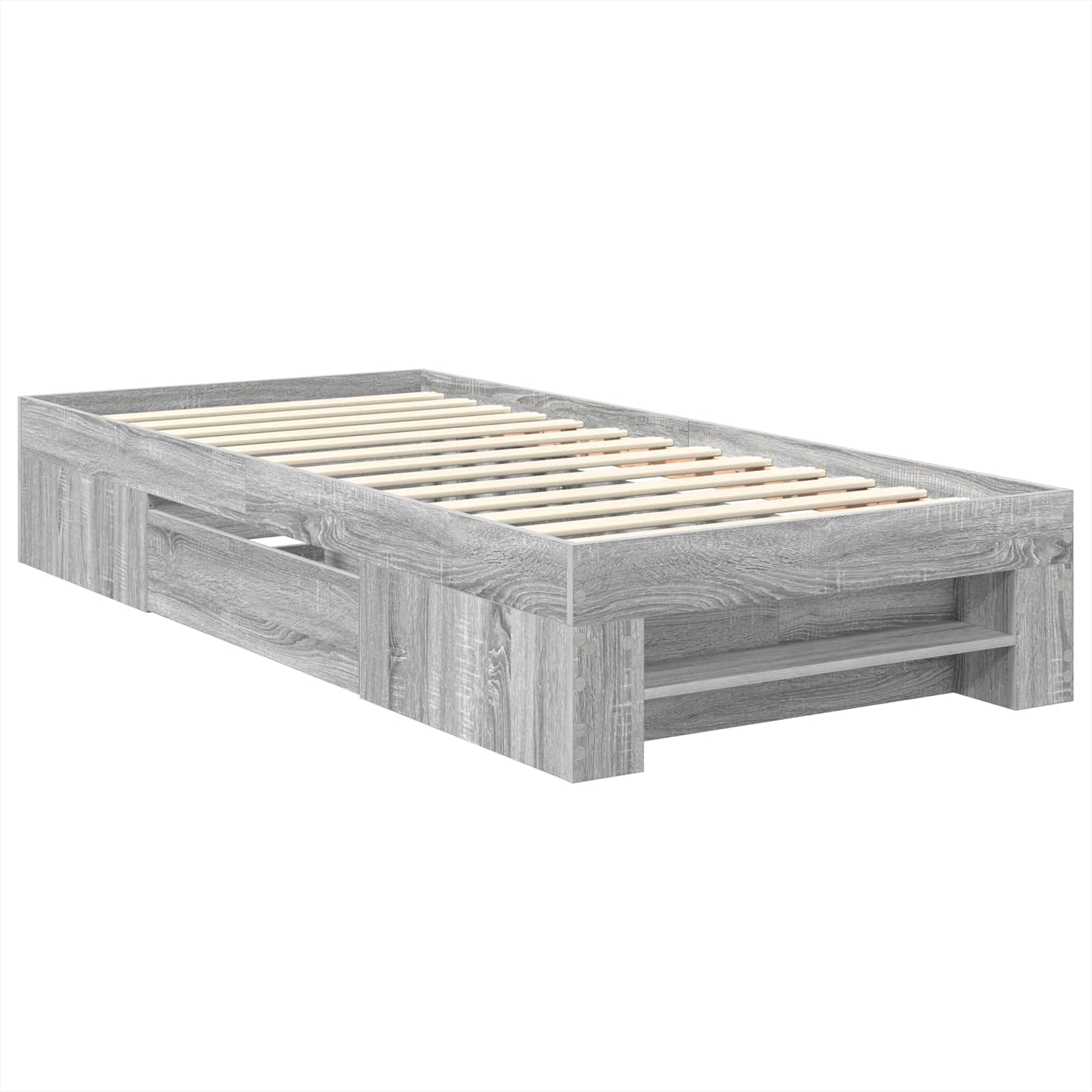 Cadre de lit Gris Sonoma 100 x 200 m Bois d'ingénierie - XIOS