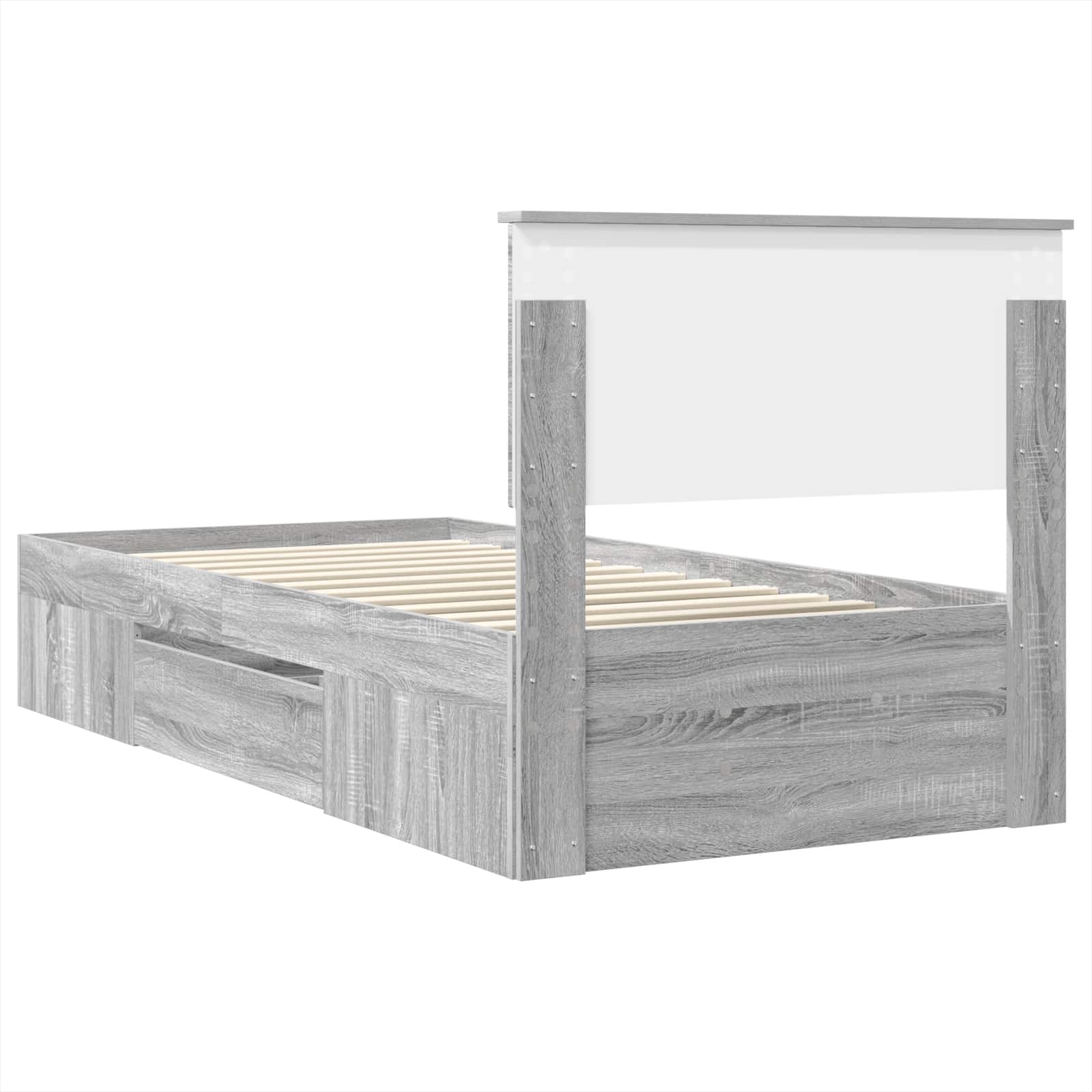 Cadre de lit Gris Sonoma 100 x 200 m Bois d'ingénierie - XIOS