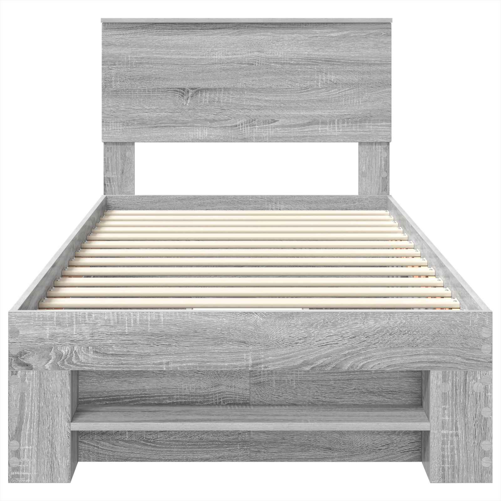 Cadre de lit Gris Sonoma 100 x 200 m Bois d'ingénierie - XIOS