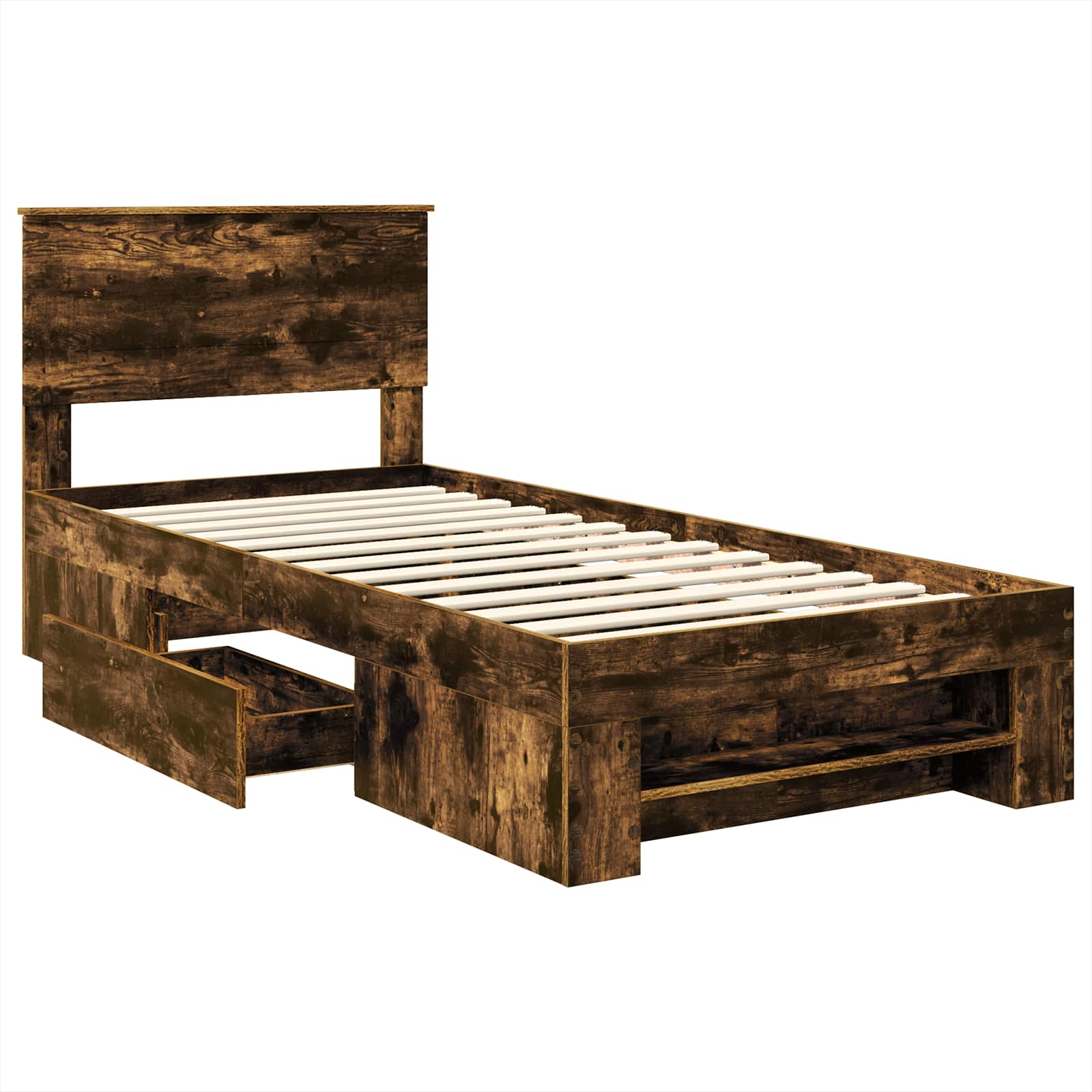 Cadre de lit Chêne fumé 90 x 200 cm Bois d'ingénierie - XIOS
