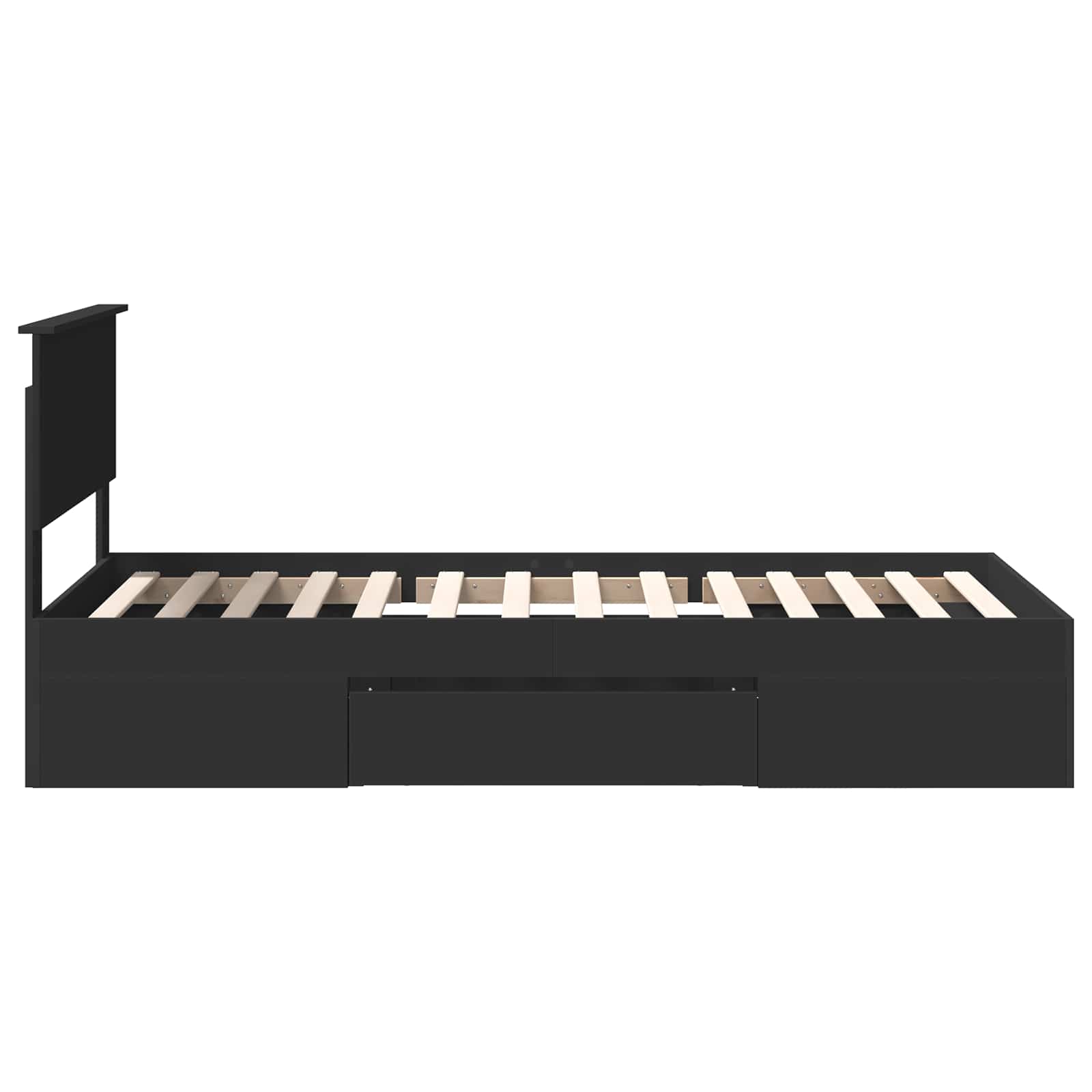 Cadre de lit Noir 80 x 200 cm Bois d'ingénierie - XIOS