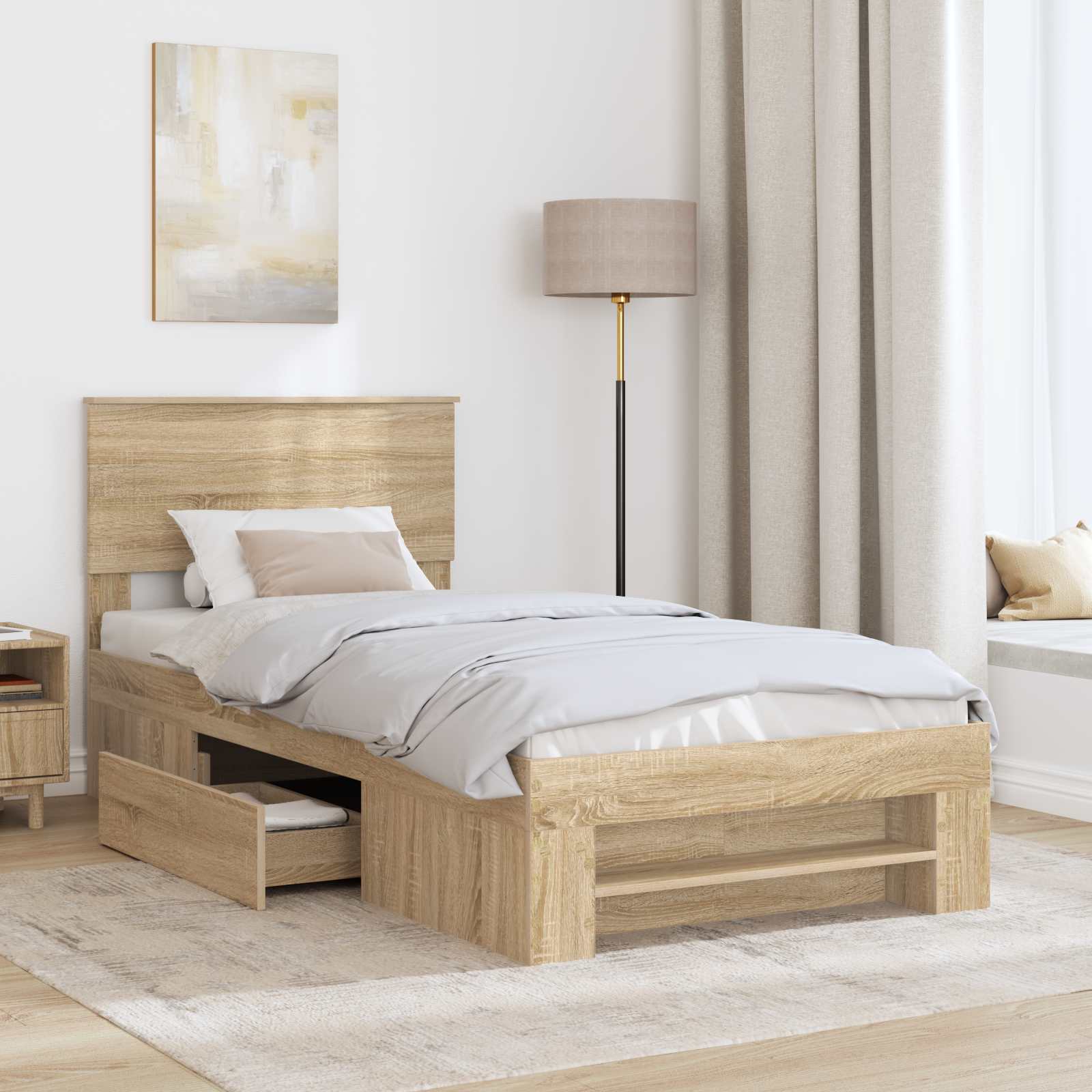 Cadre de lit Chêne Sonoma 80 x 200 cm Bois d'ingénierie - XIOS
