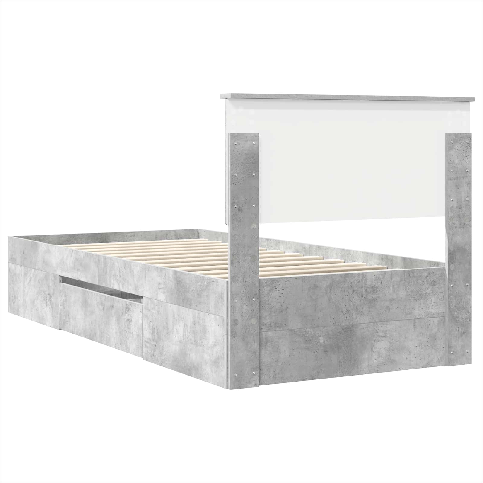 Cadre de lit Gris béton 80 x 200 cm Bois d'ingénierie - XIOS
