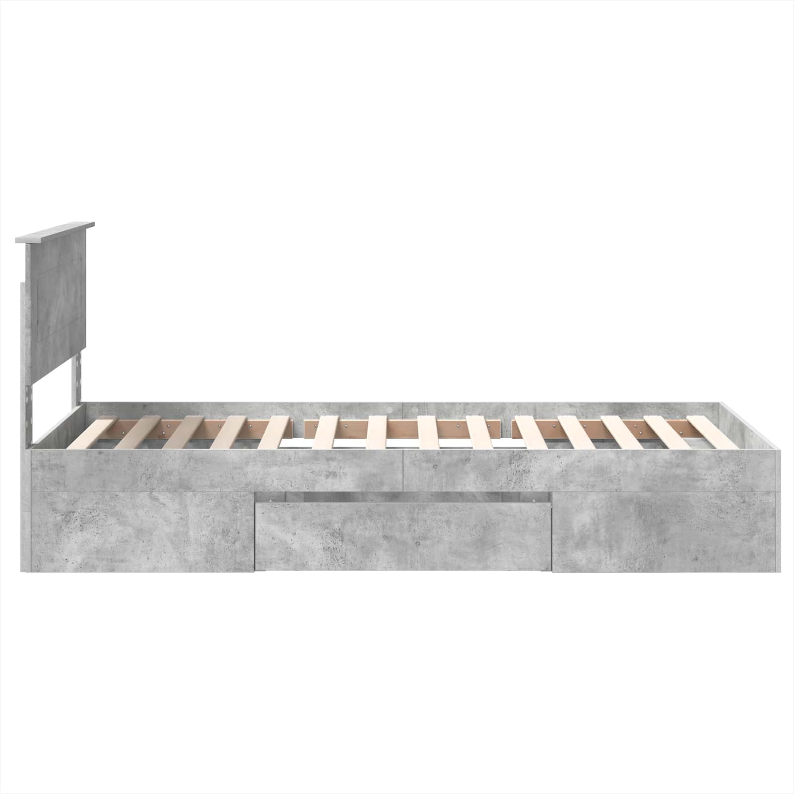 Cadre de lit Gris béton 80 x 200 cm Bois d'ingénierie - XIOS