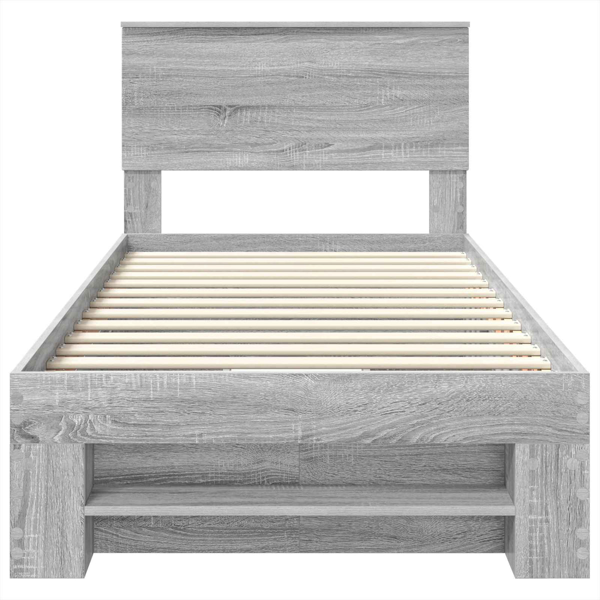 Cadre de lit Gris Sonoma 75 x 190 cm Bois d'ingénierie