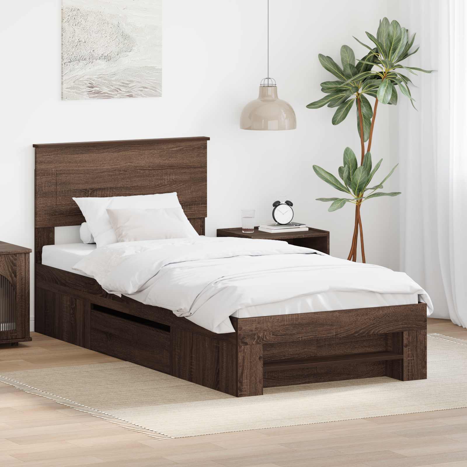 Cadre de lit Chêne brun 80 x 200 cm Bois d'ingénierie - XIOS