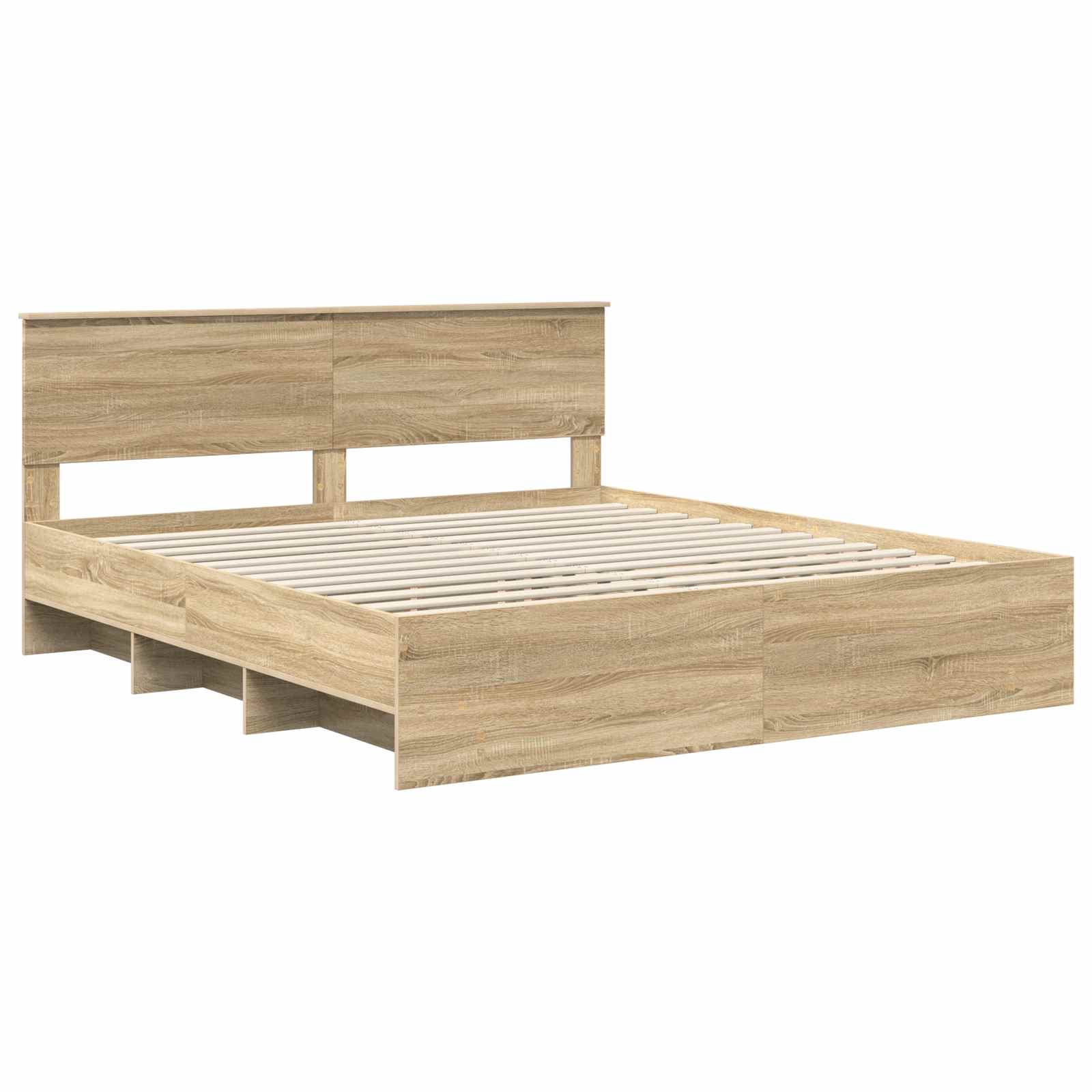 Cadre de lit Chêne Sonoma 200 x 200 cm Bois d'ingénierie - XIOS
