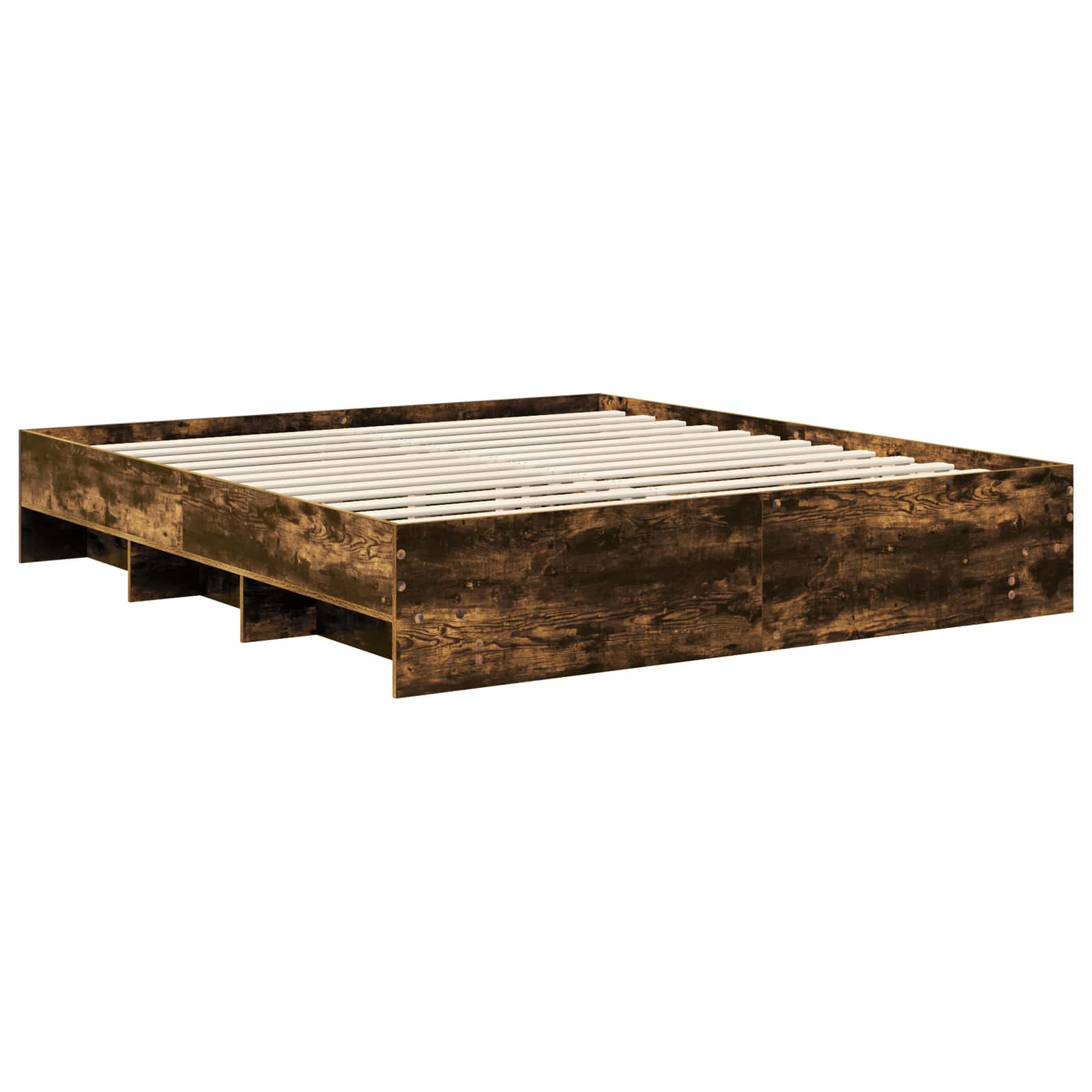 Cadre de lit Chêne fumé 200 x 200 cm Bois d'ingénierie - XIOS