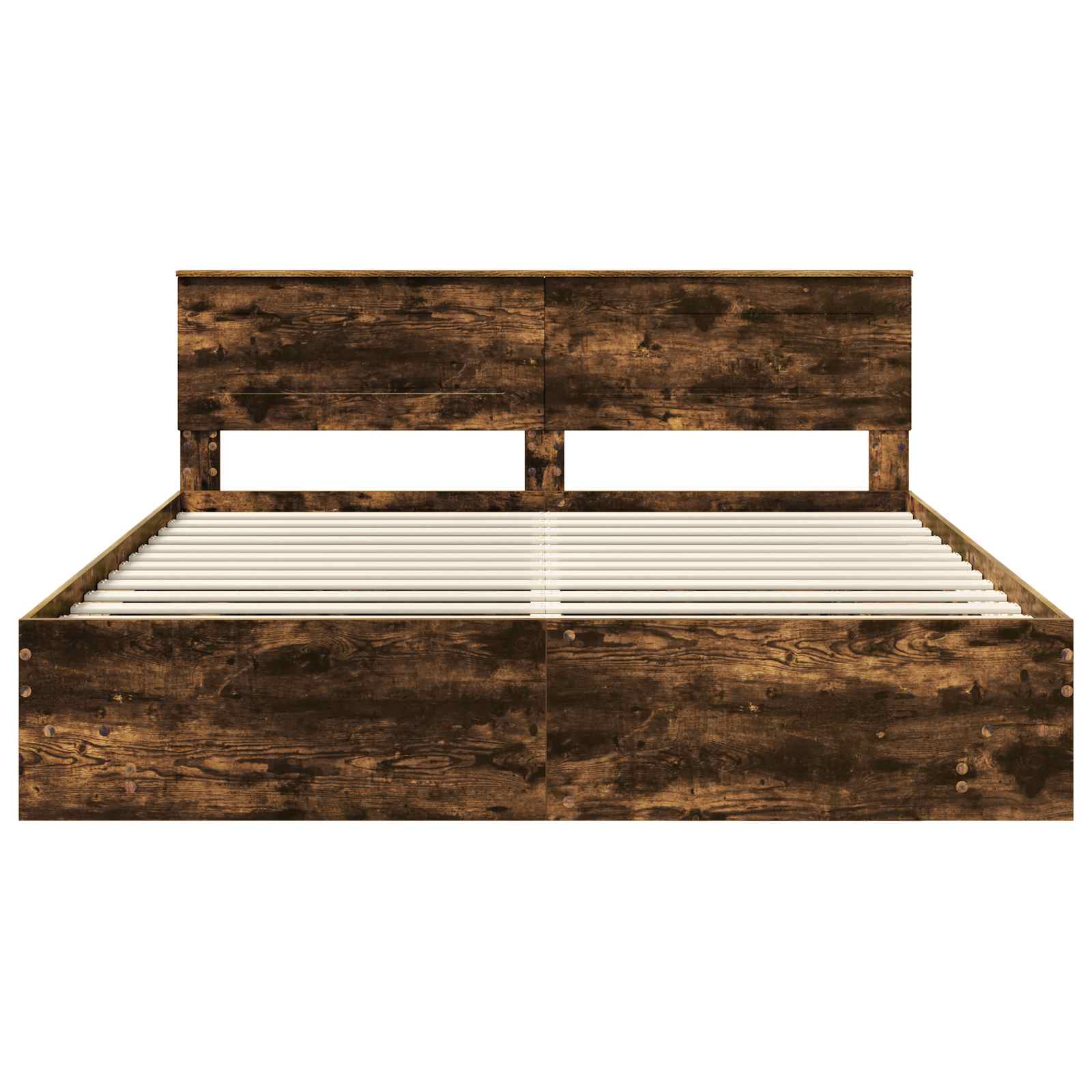 Cadre de lit Chêne fumé 200 x 200 cm Bois d'ingénierie - XIOS