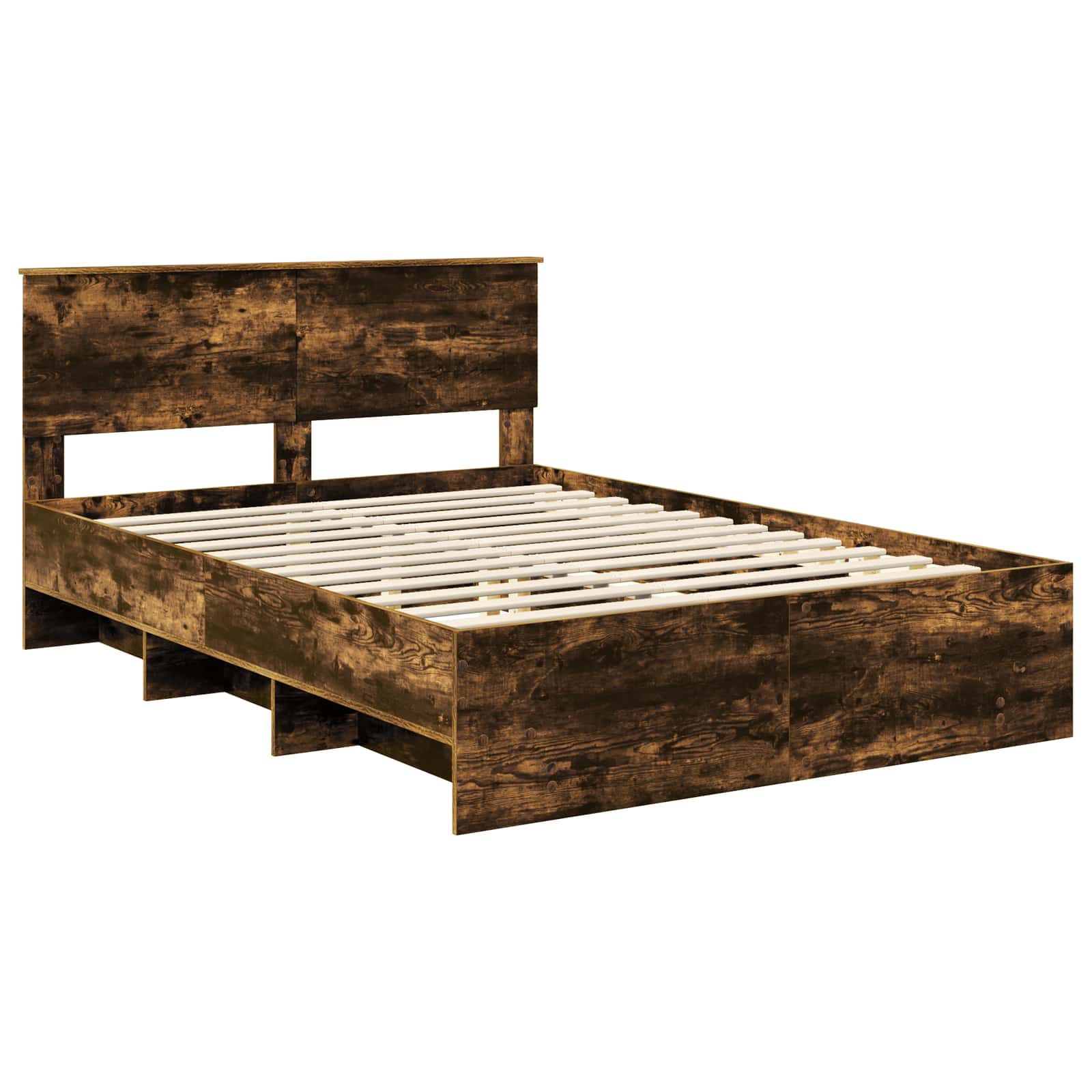 Cadre de lit Chêne fumé 160 x 200 cm Bois d'ingénierie - XIOS