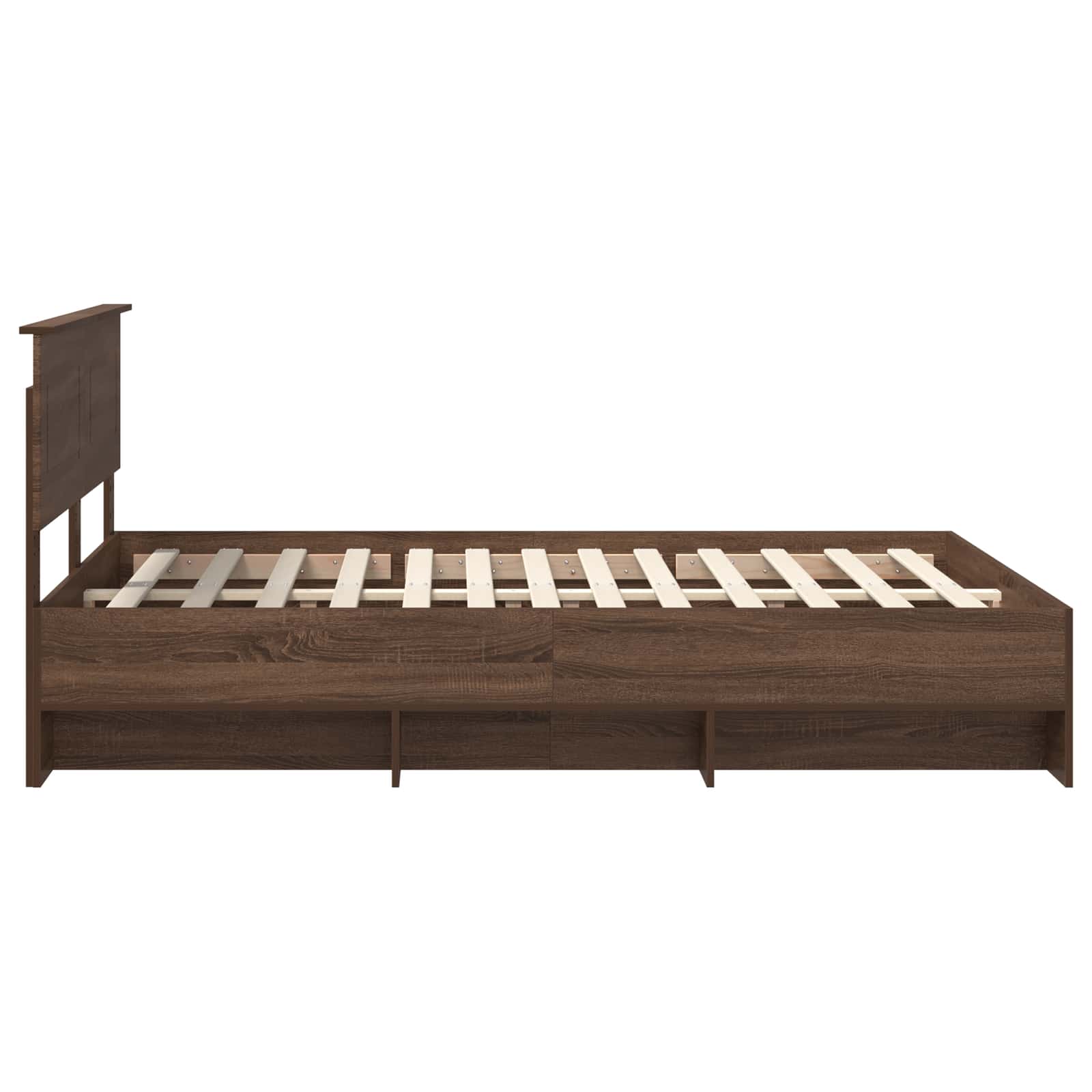 Cadre de lit Chêne brun 150 x 200 cm Bois d'ingénierie - XIOS