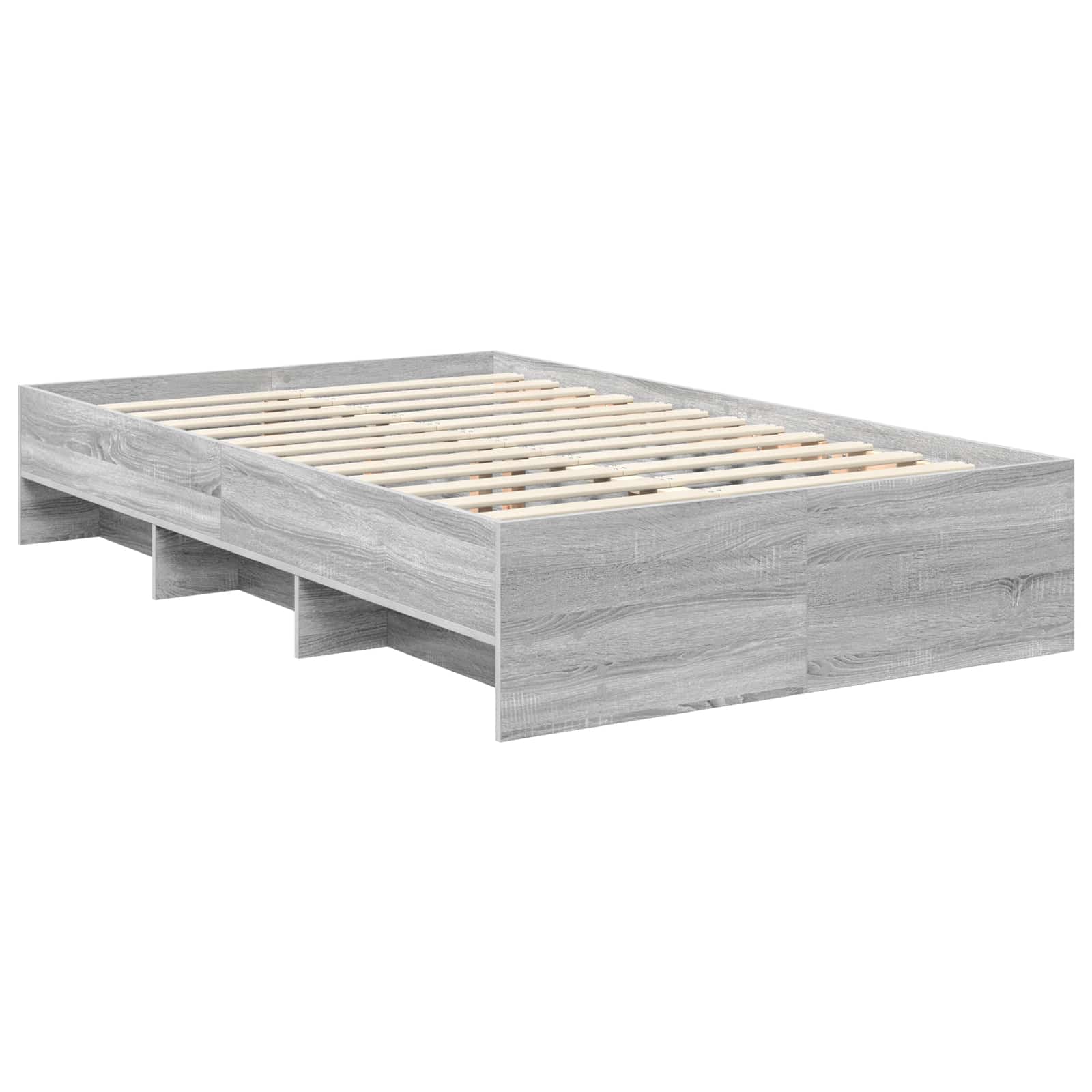 Cadre de lit Gris Sonoma 137 x 203 cm Bois d'ingénierie - XIOS