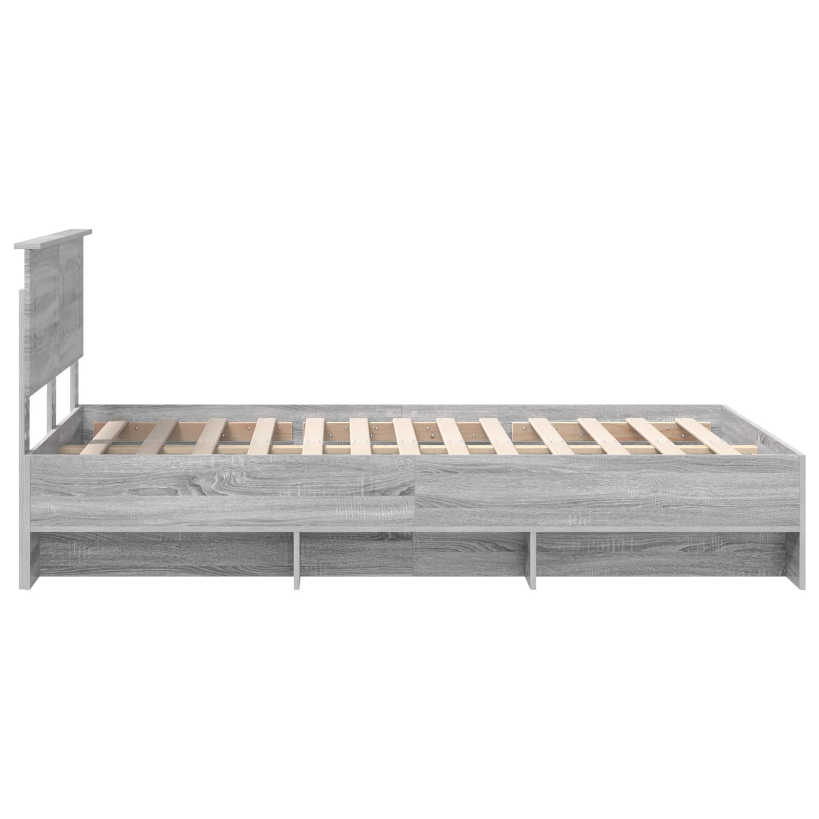 Cadre de lit Gris Sonoma 137 x 203 cm Bois d'ingénierie - XIOS