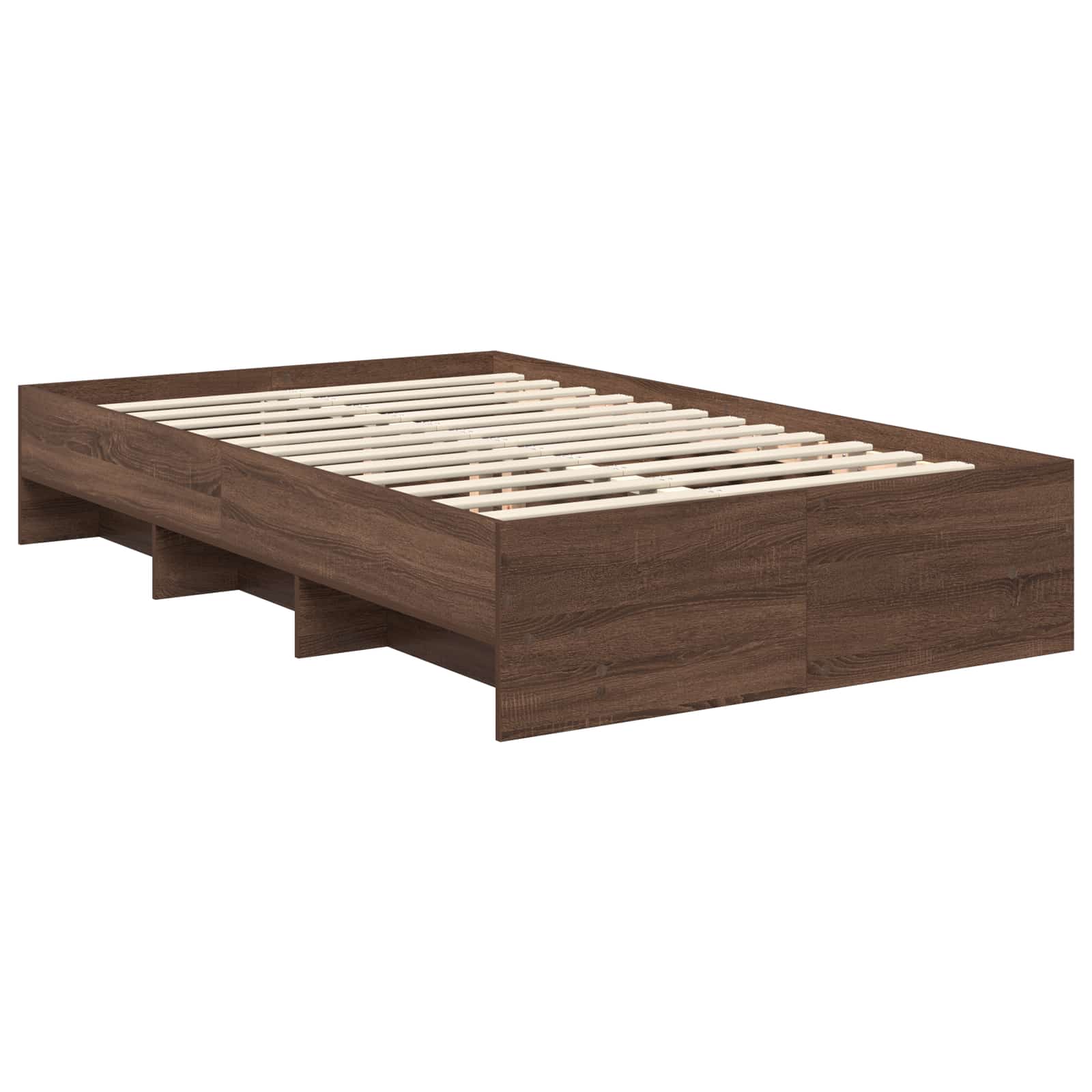 Cadre de lit Chêne brun 137 x 203 cm Bois d'ingénierie - XIOS