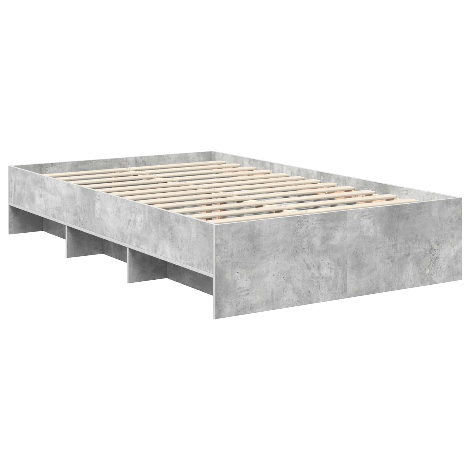 Cadre de lit Gris béton 120 x 123 cm Bois d'ingénierie - XIOS