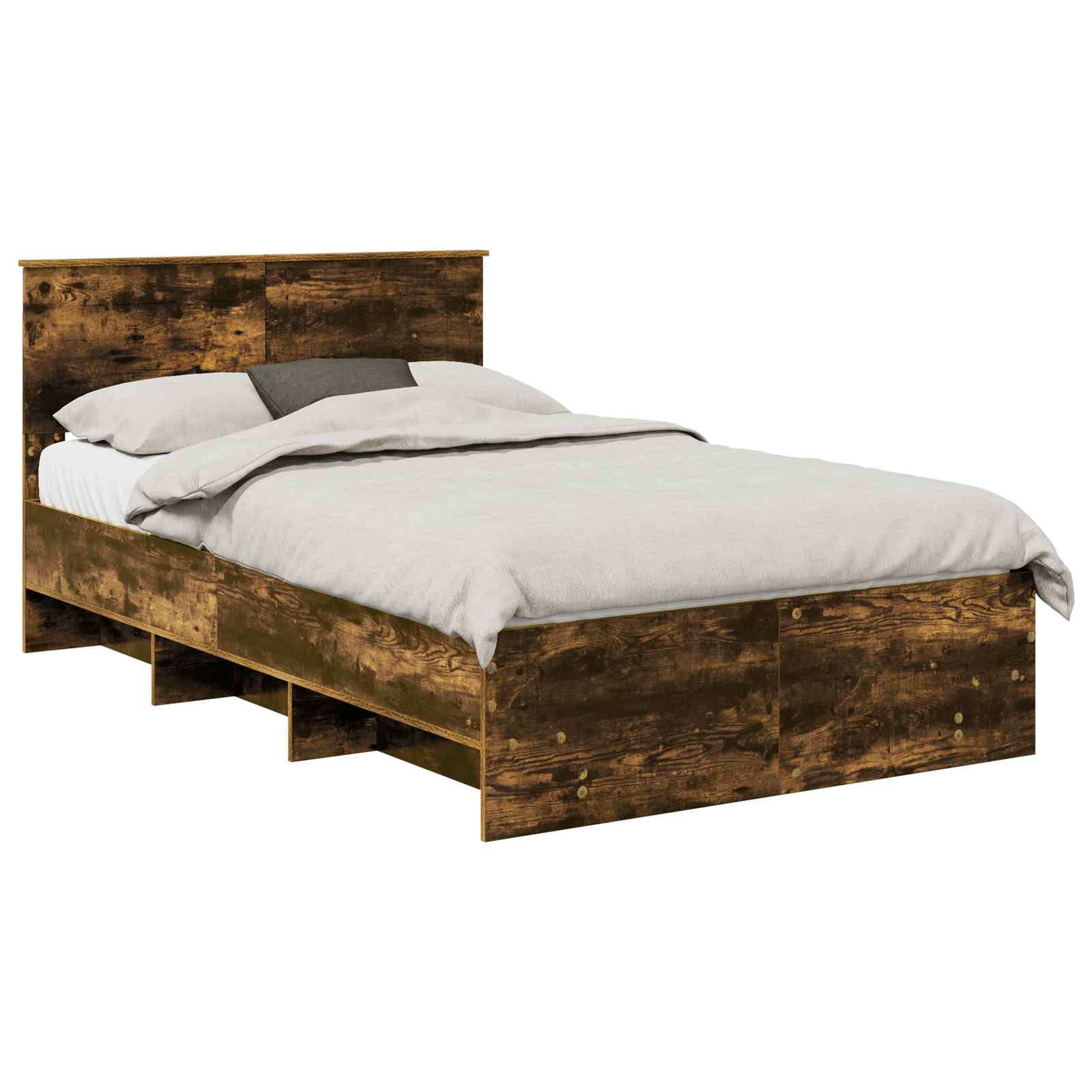 Cadre de lit Chêne fumé 120 x 123 cm Bois d'ingénierie - XIOS