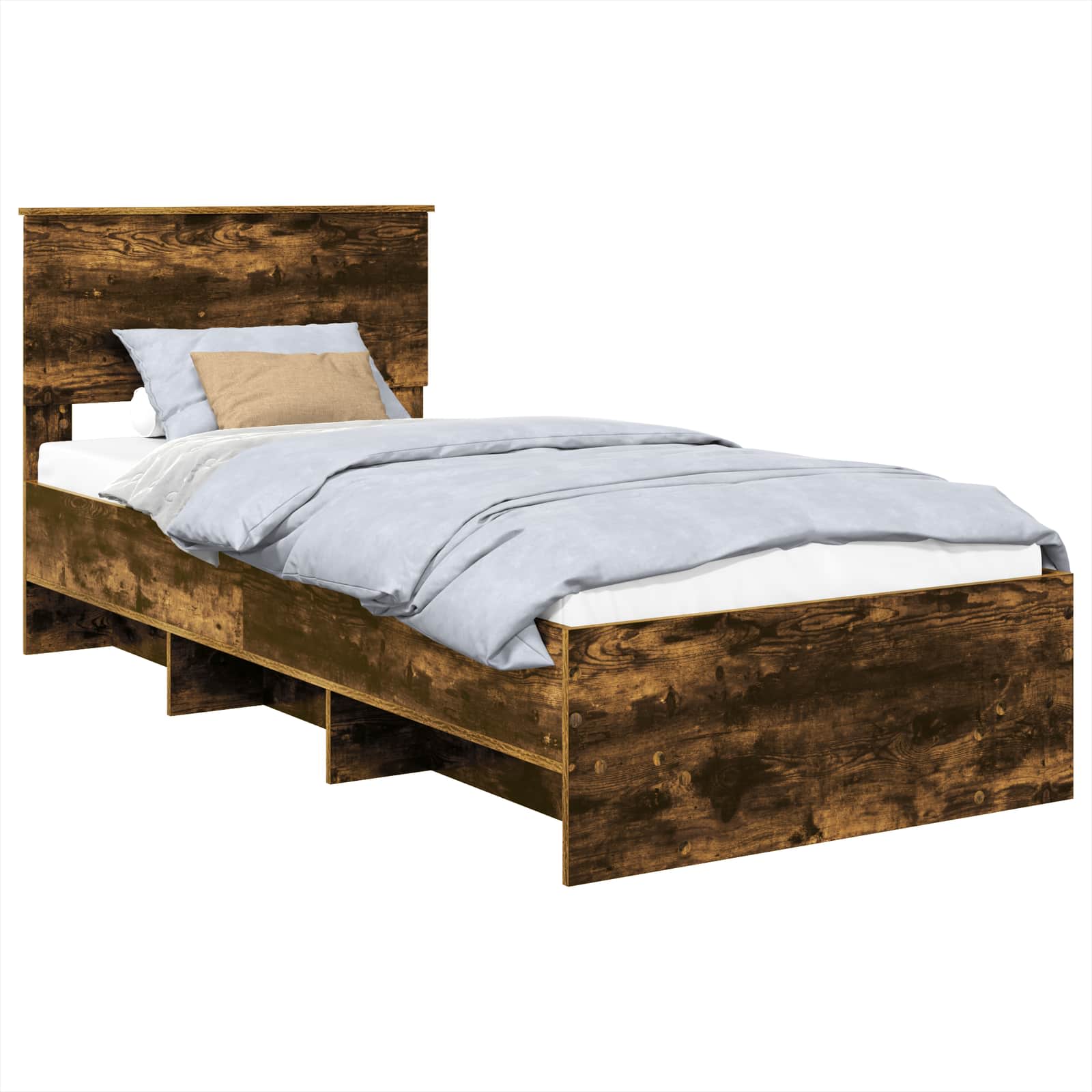 Cadre de lit Chêne fumé 120 x 123 cm Bois d'ingénierie - XIOS