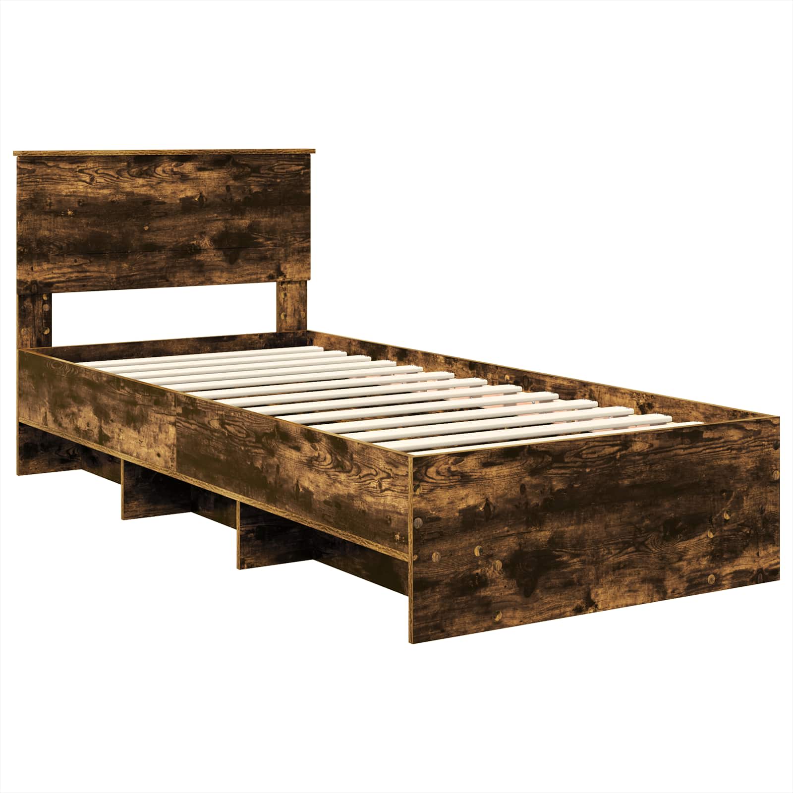 Cadre de lit Chêne fumé 120 x 123 cm Bois d'ingénierie - XIOS